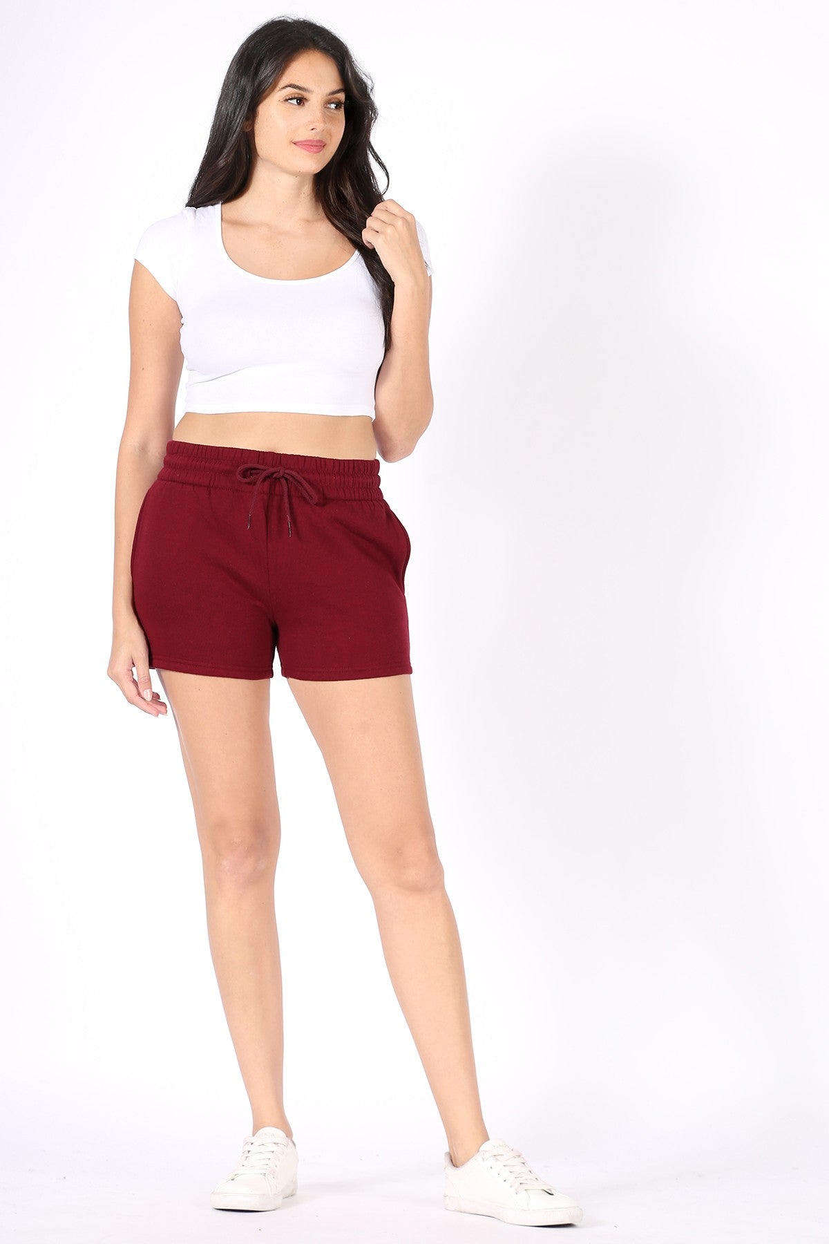 Solid Fleece Lounge Sweat Shorts (Plus Size)