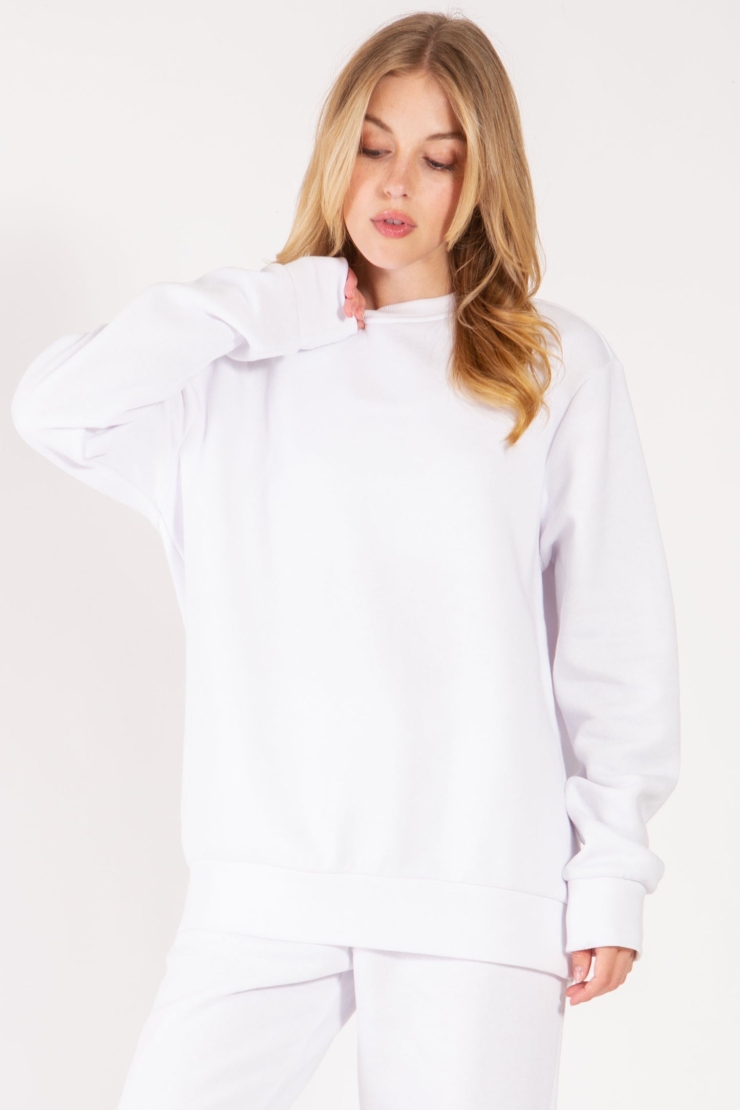 Oversized Crewneck Fleece Sweatshirt
