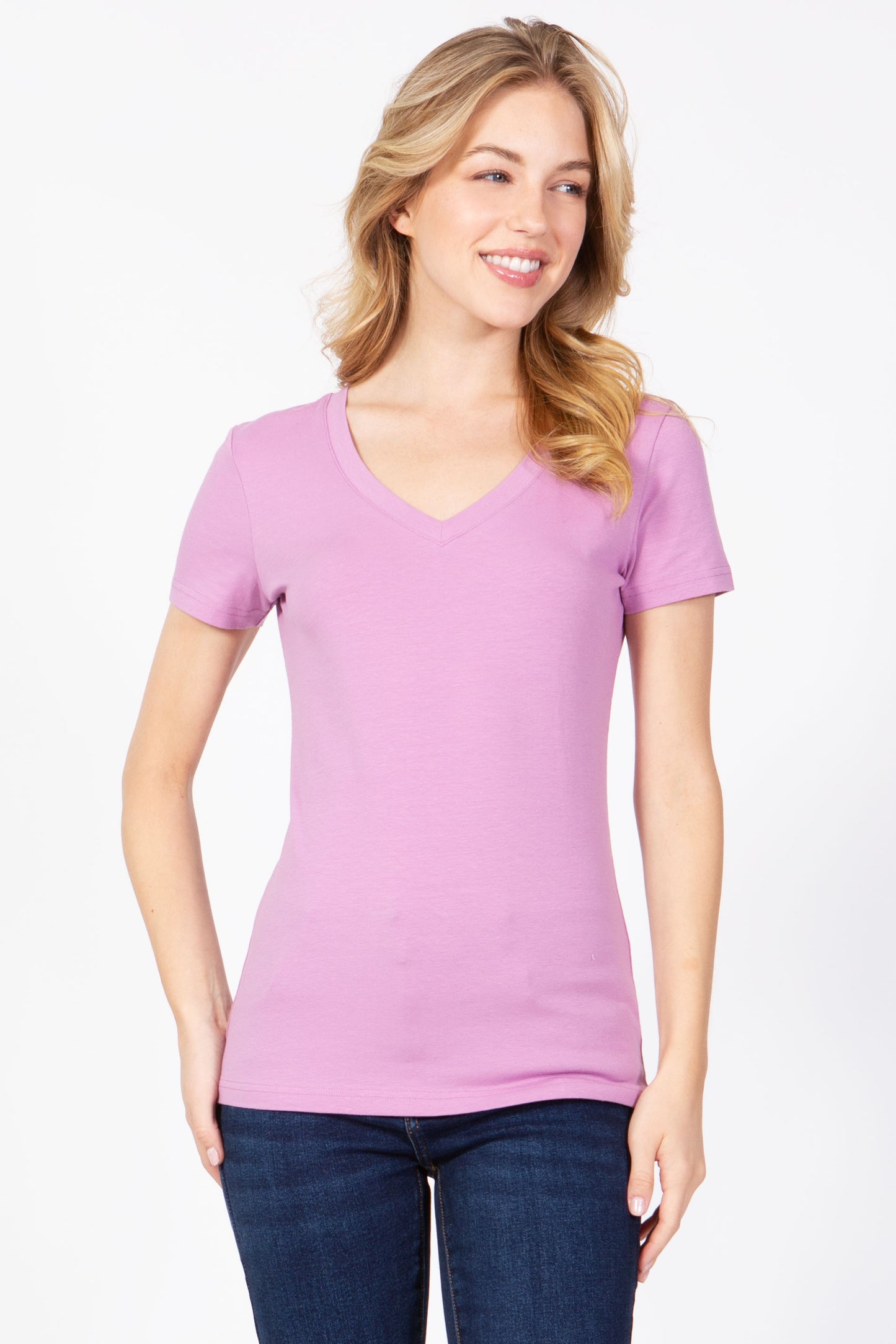 Short Sleeve V-Neck T-Shirt (Plus Size)