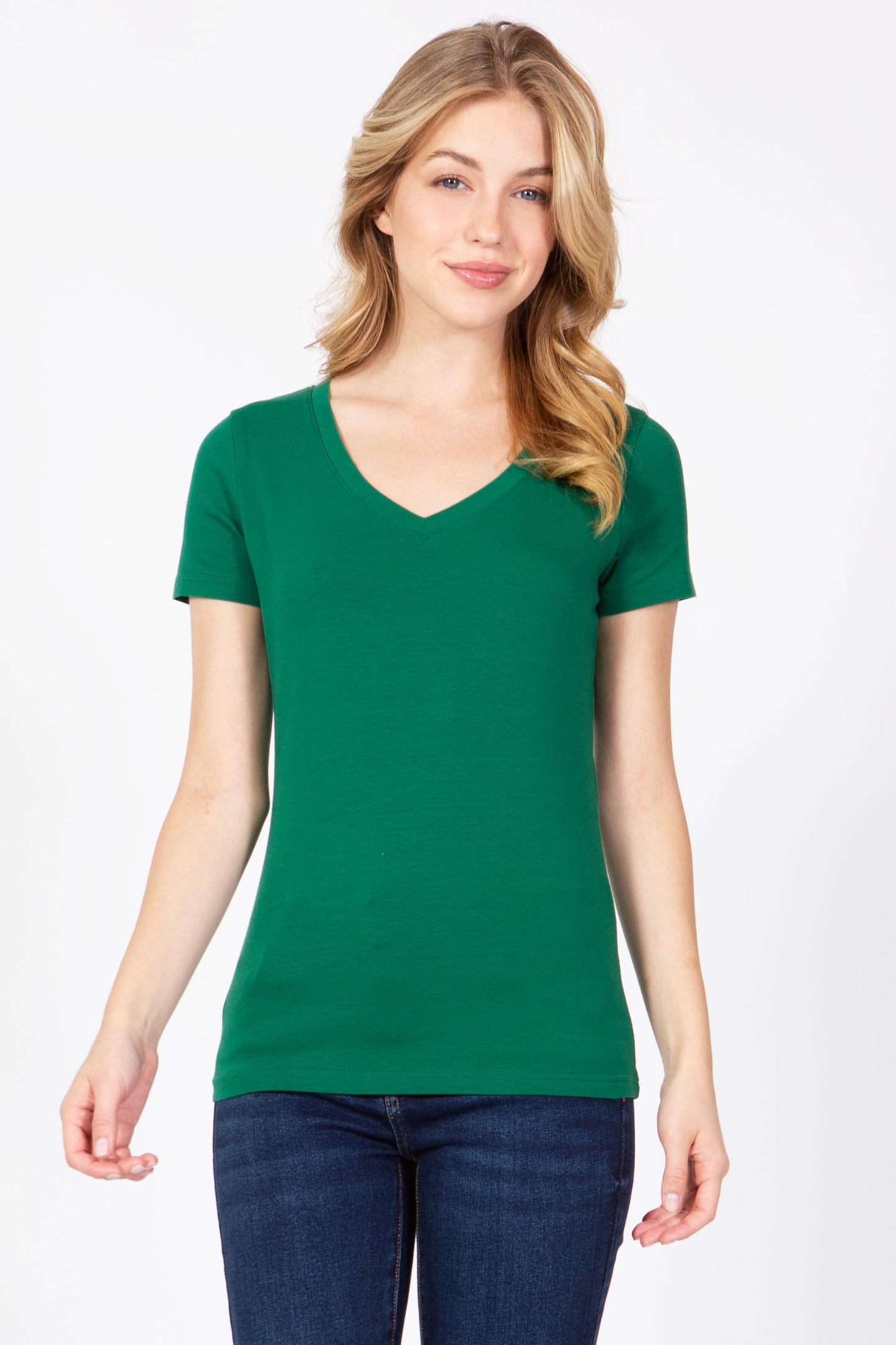 Short Sleeve V-Neck T-Shirt (Plus Size)
