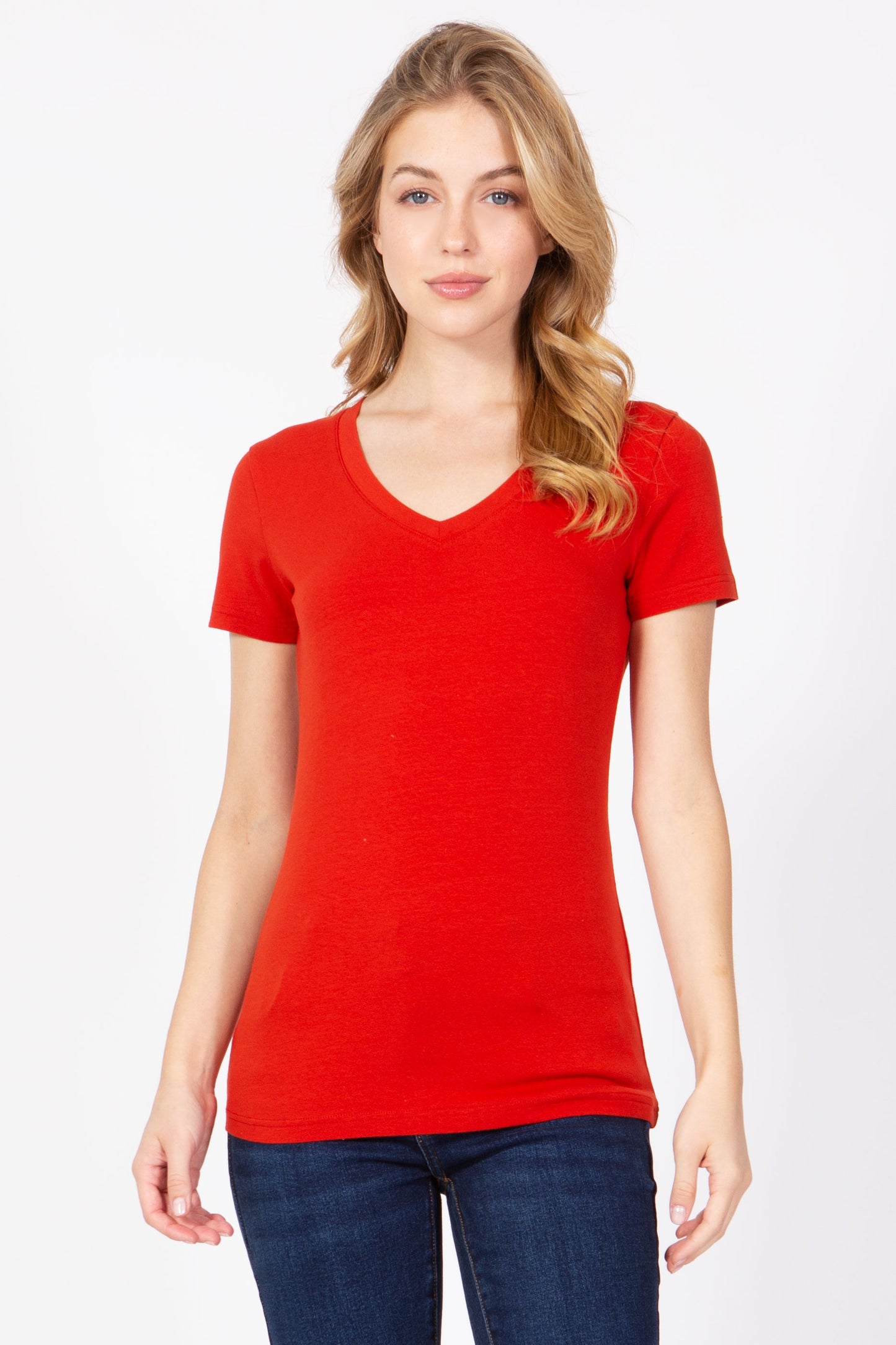Short Sleeve V-Neck T-Shirt (Plus Size)