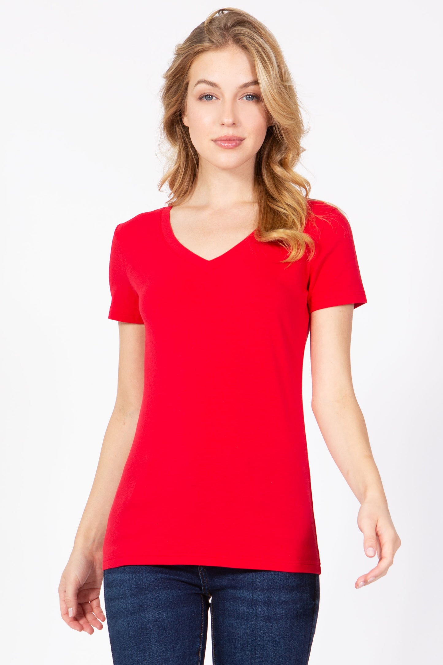 Short Sleeve V-Neck T-Shirt (Plus Size)