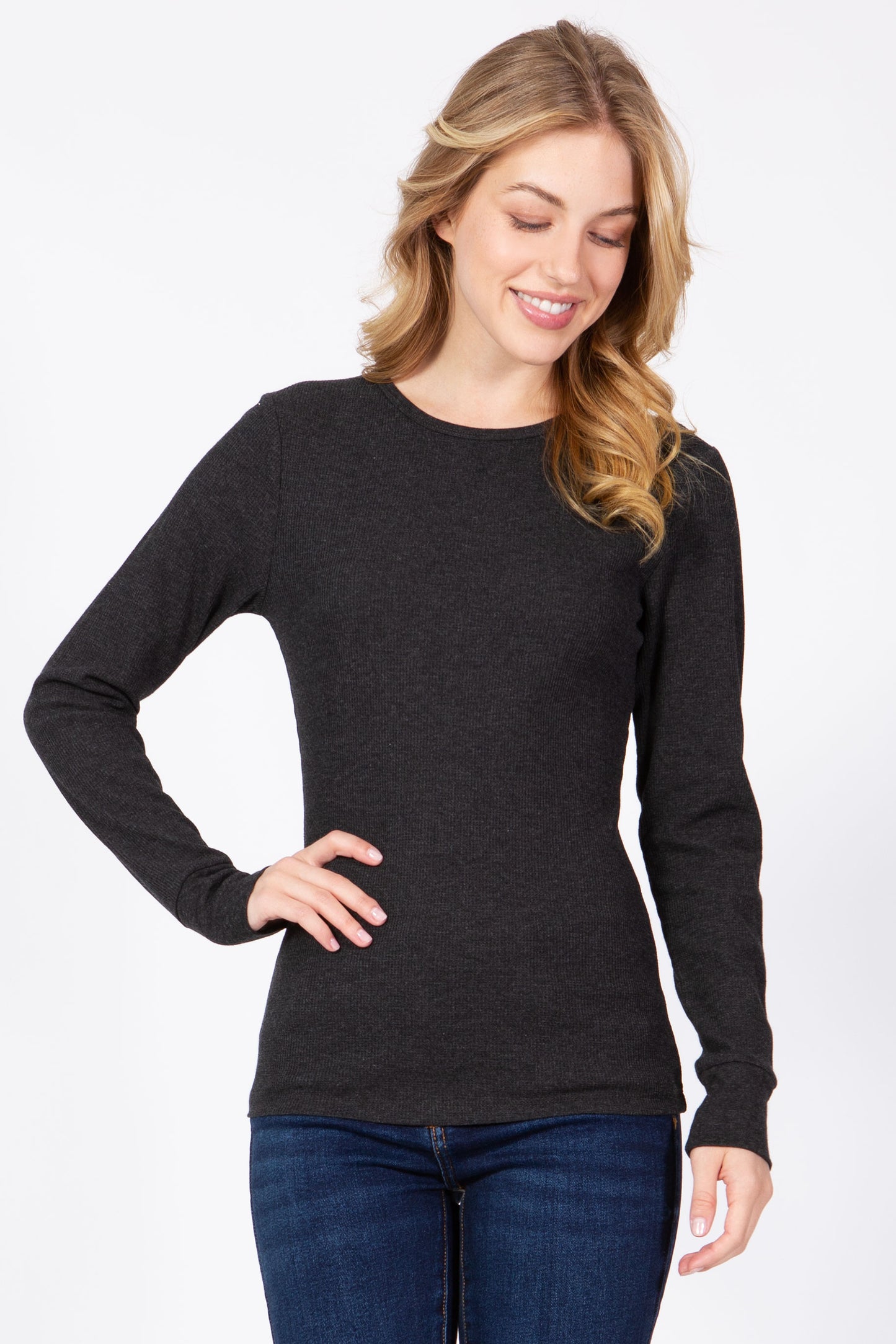 Long Sleeve Round Neck Thermal Top
