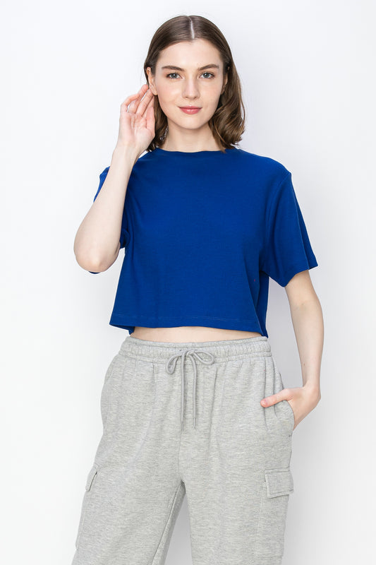 Cropped Oversized Thermal Top
