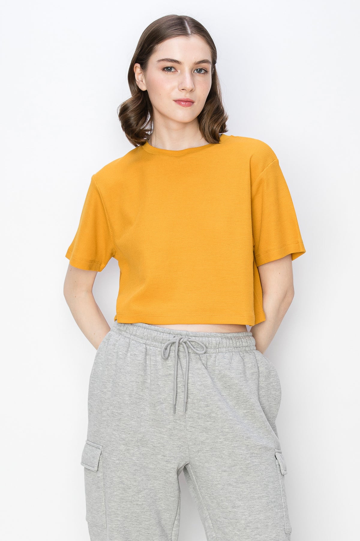 Cropped Oversized Thermal Top