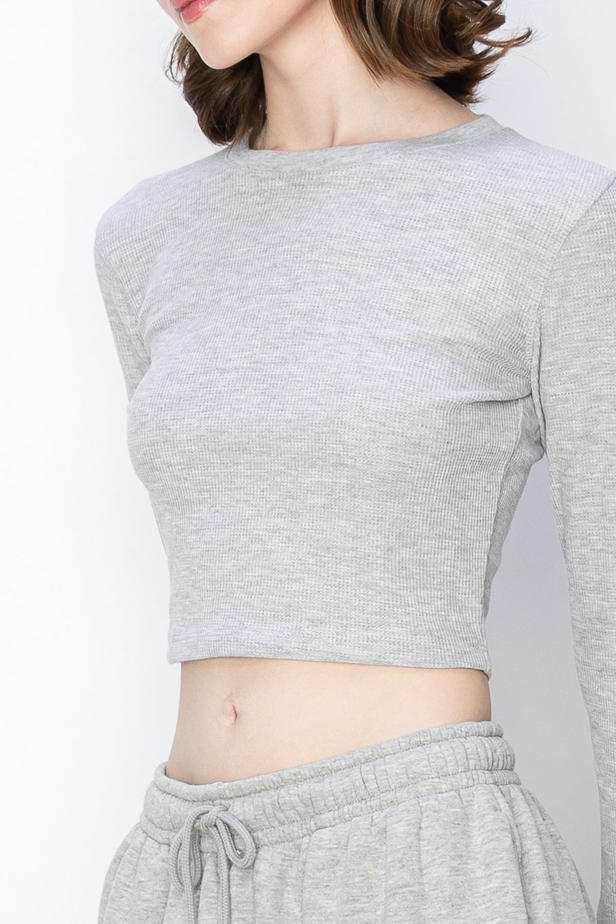 Long Sleeve Cropped Thermal Top