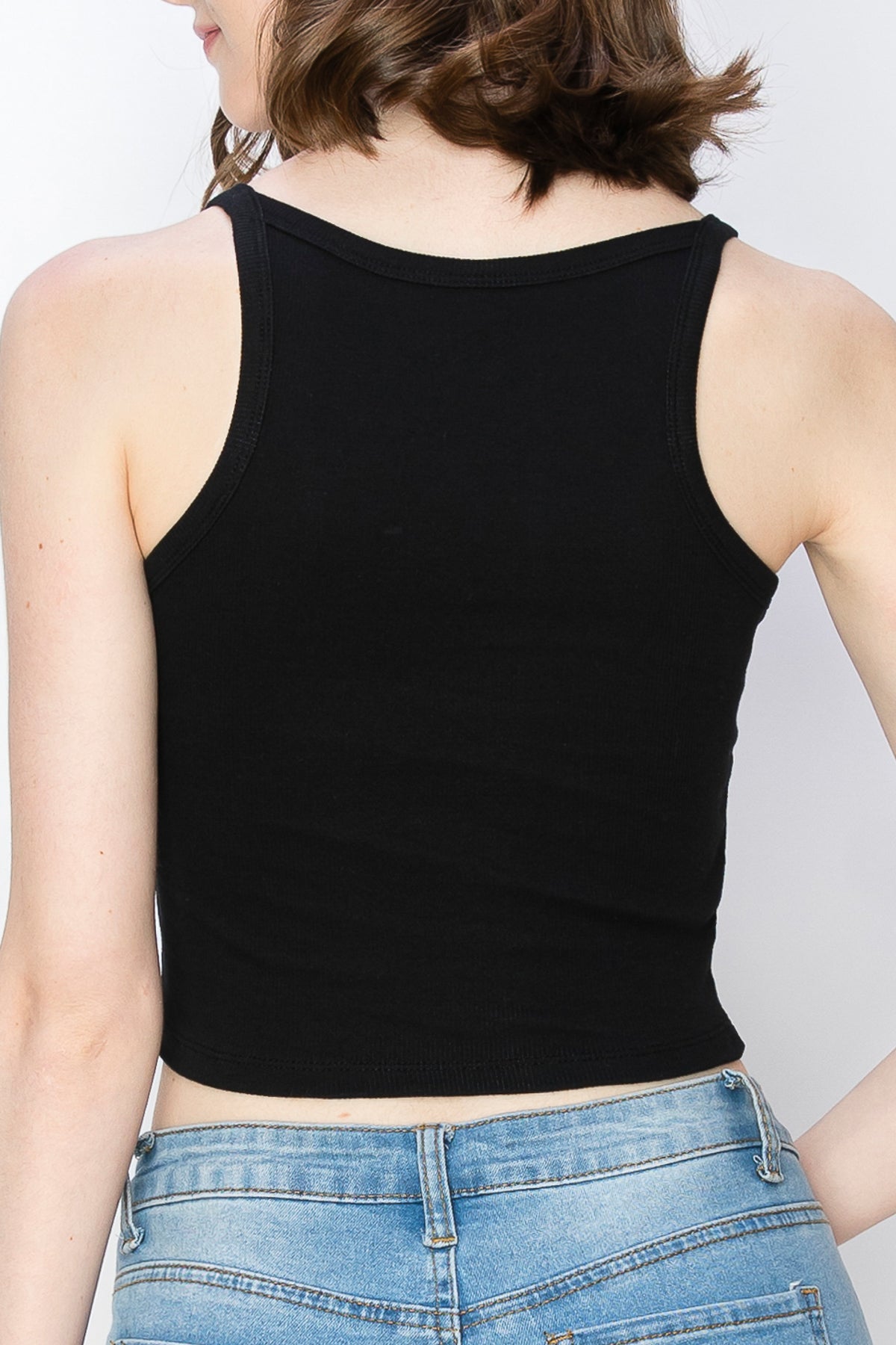 Cropped Spaghetti Strap Tank Top