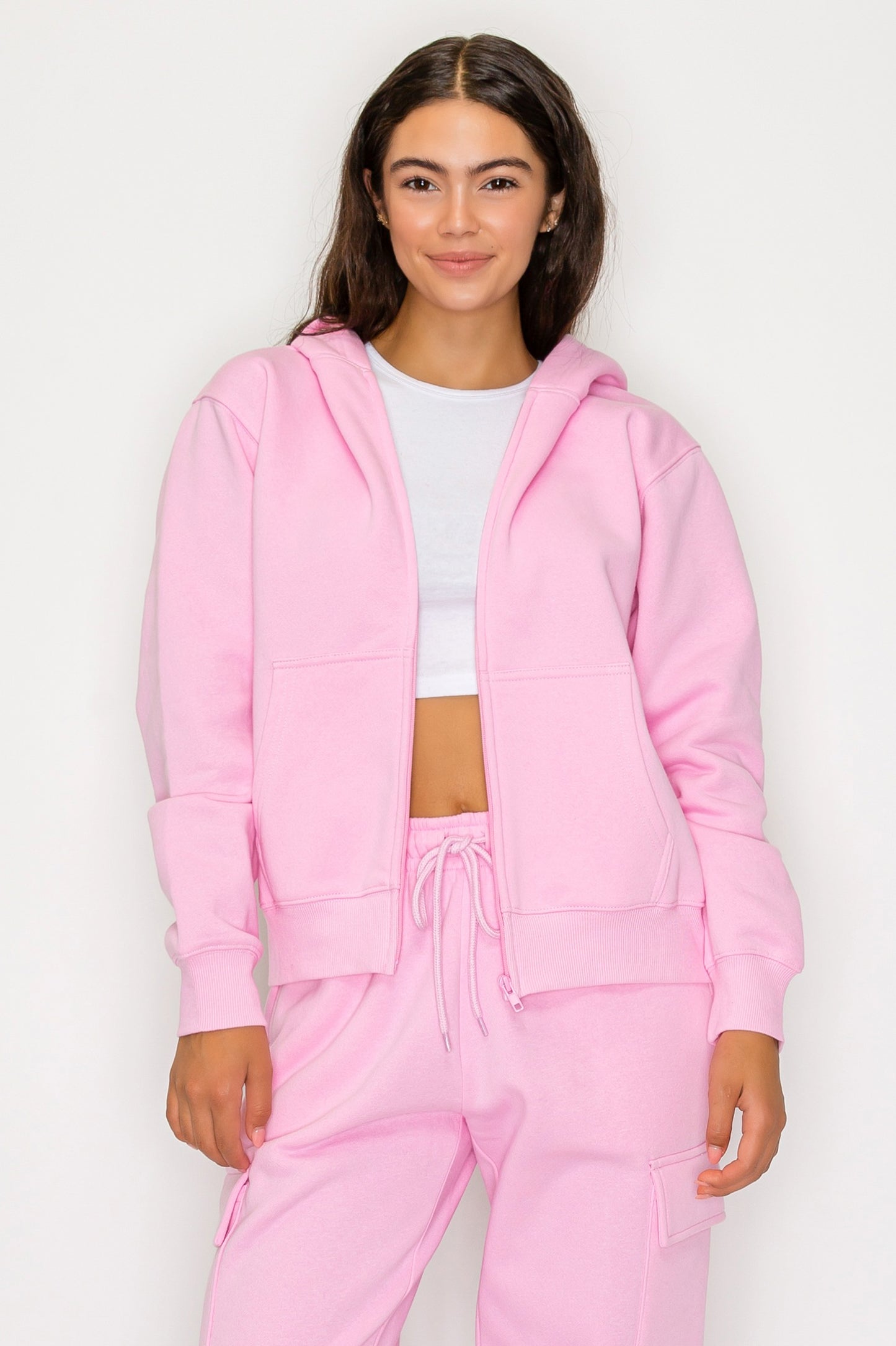 Zip Up Fleece Hoodie