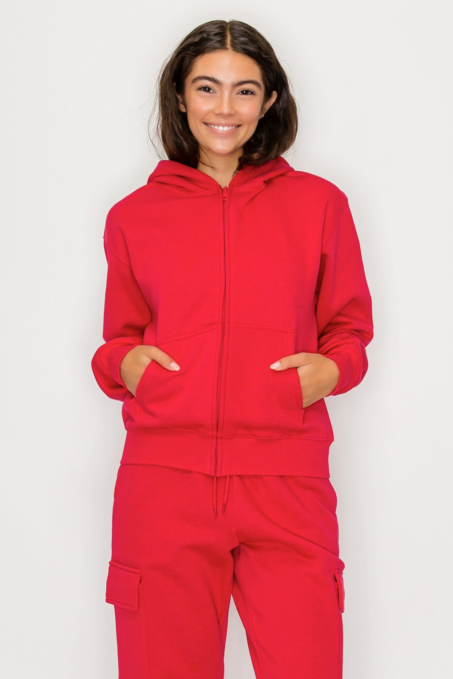 Zip Up Fleece Hoodie
