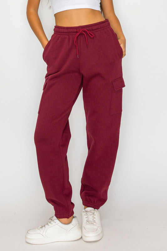 Relaxed Fleece Cargo Sweatpants