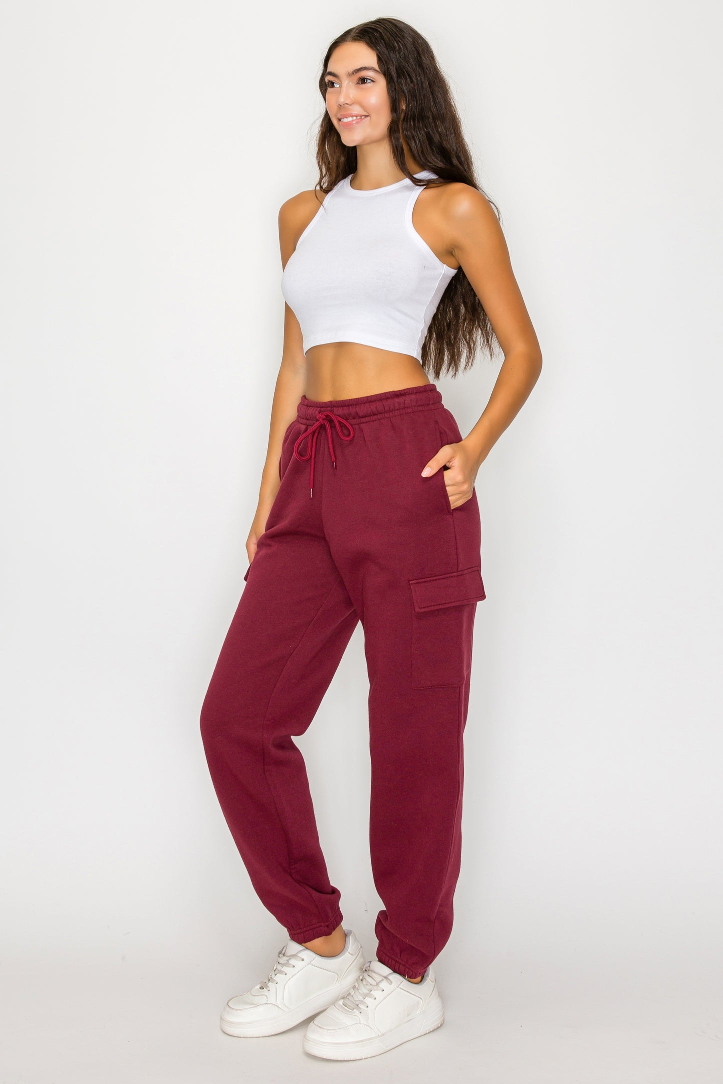 Relaxed Fleece Cargo Sweatpants