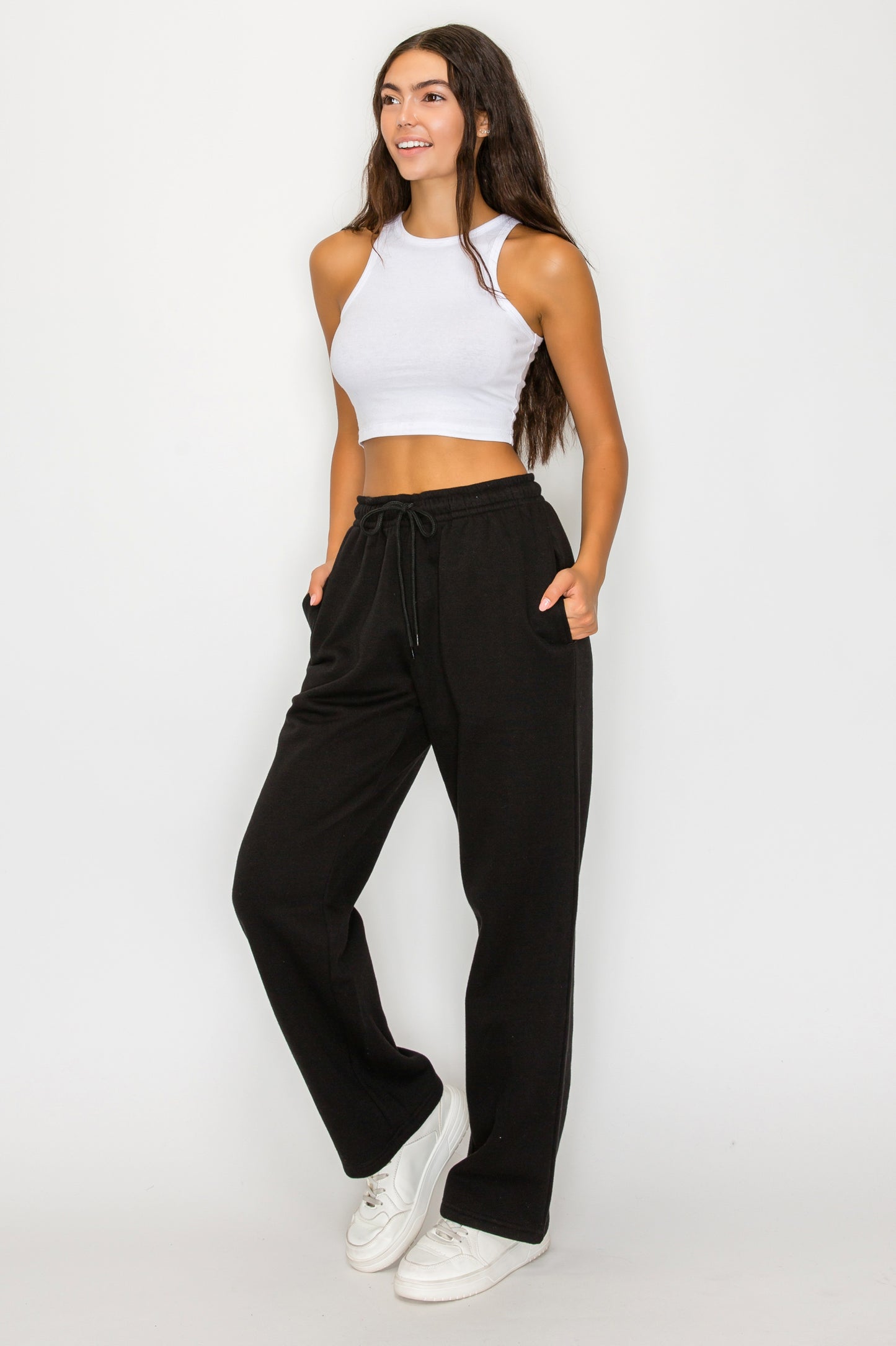 Straight Leg Fleece Sweatpants