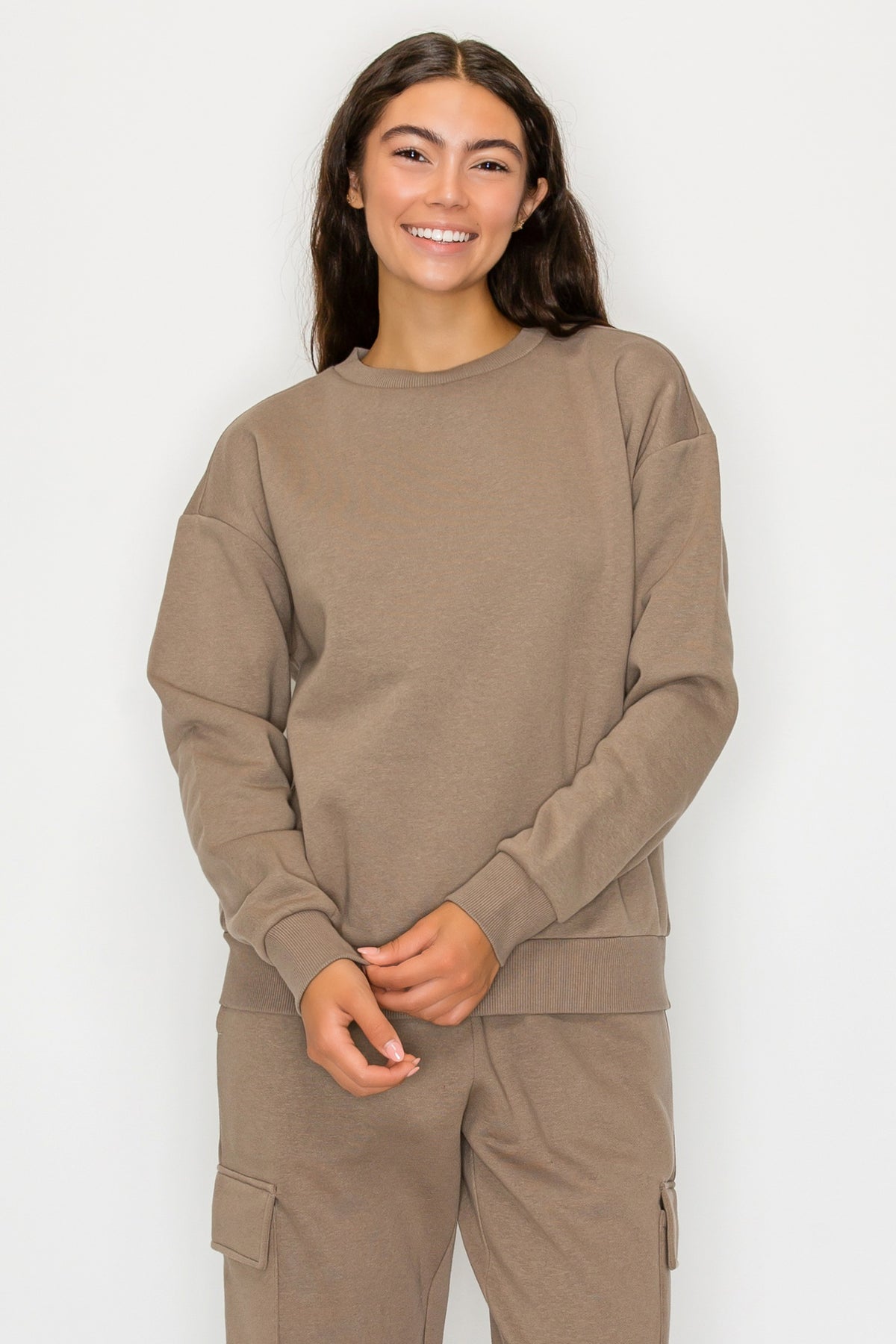 Relaxed Crewneck Fleece Sweatshirt