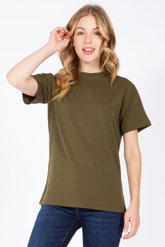 Round Neck Short Sleeve Blank T-Shirt