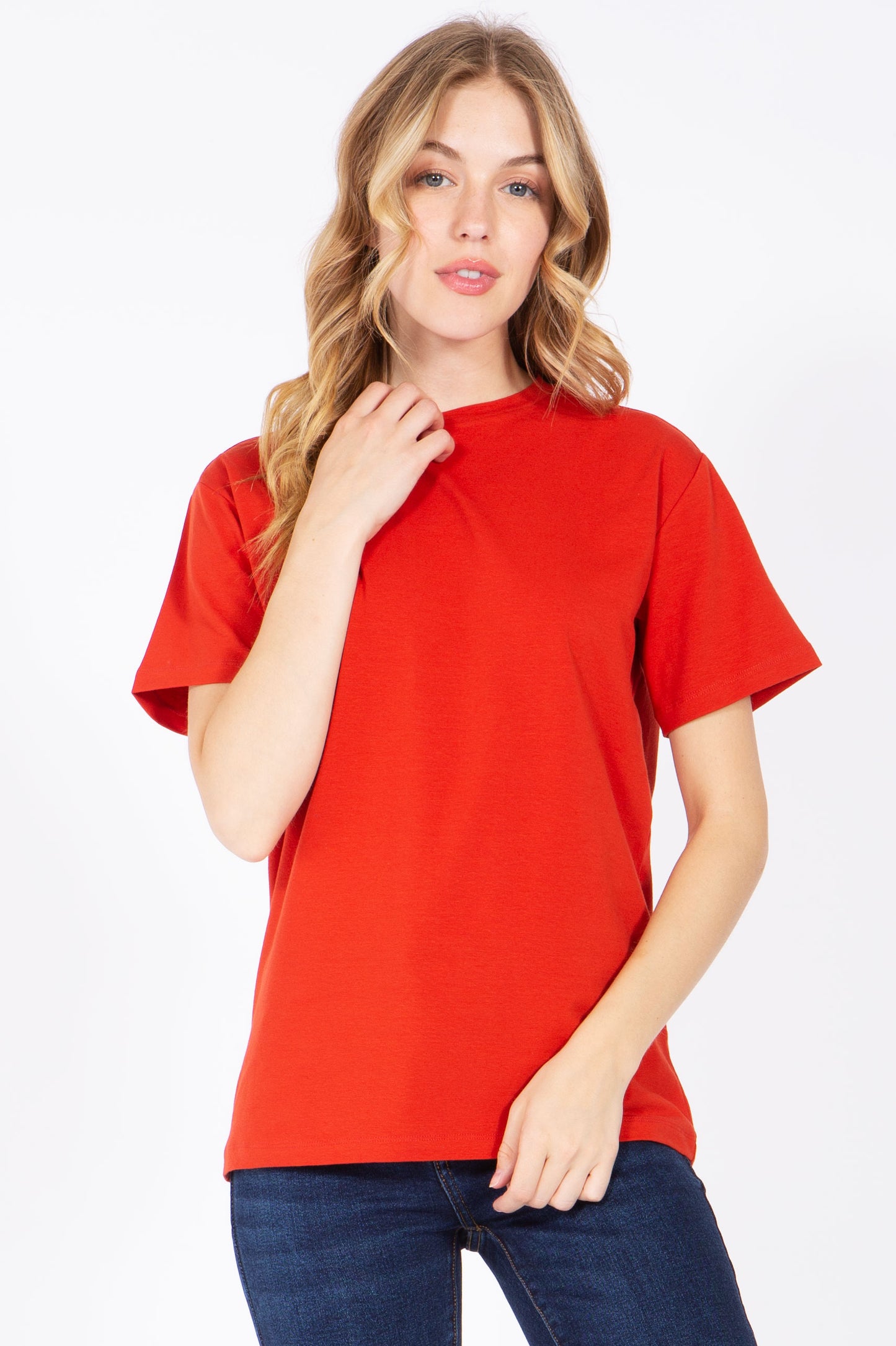 Round Neck Short Sleeve Blank T-Shirt