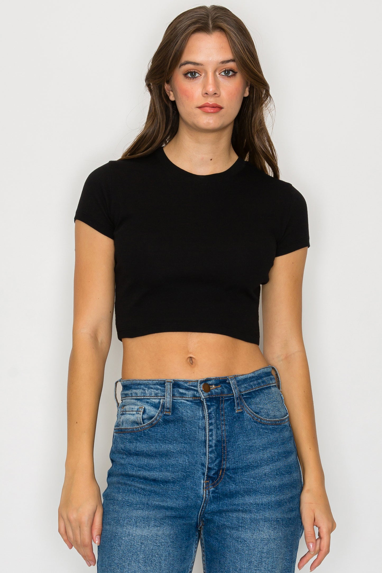 Cropped Short Sleeve T Shirt