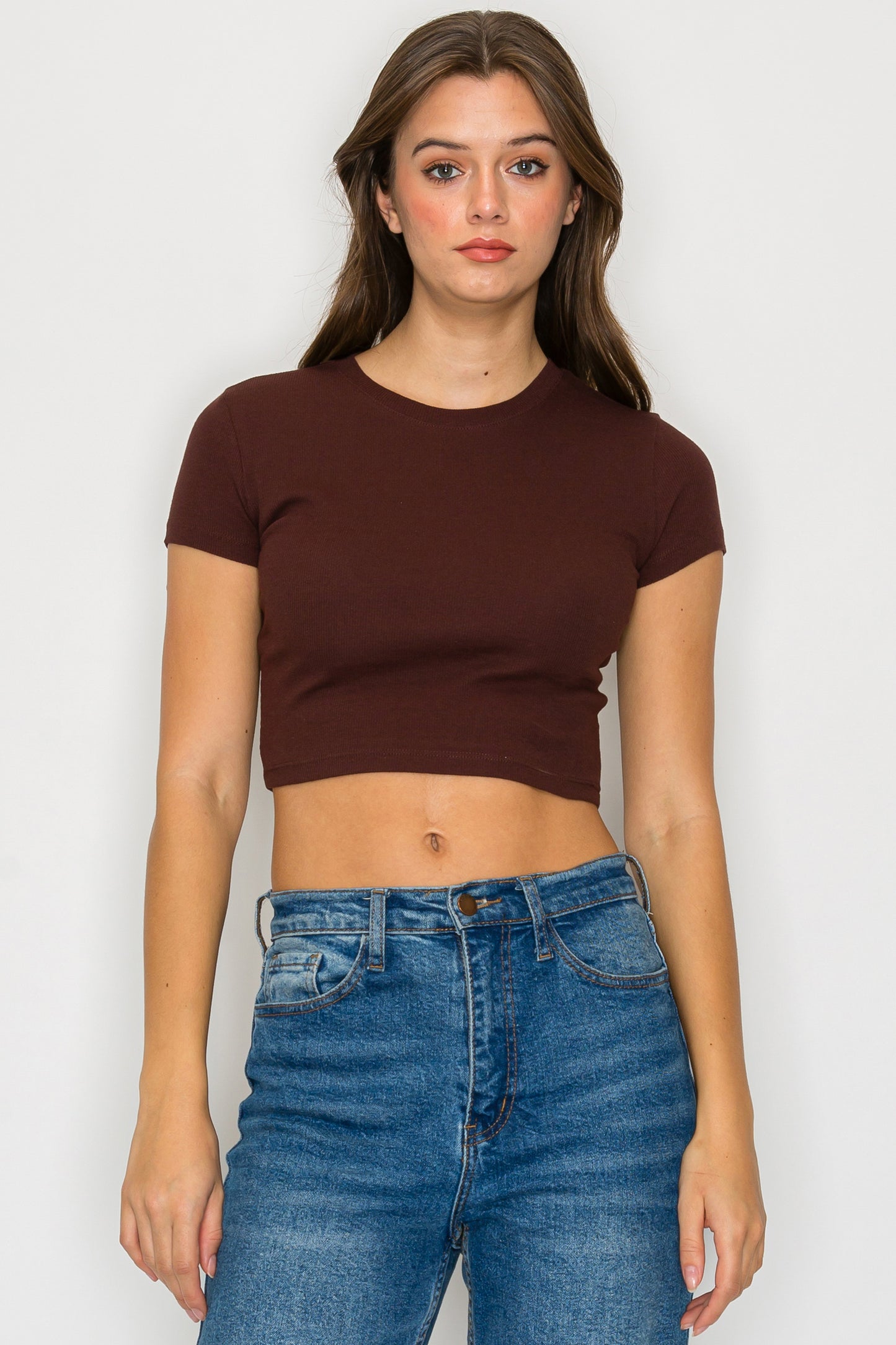 Cropped Short Sleeve T Shirt
