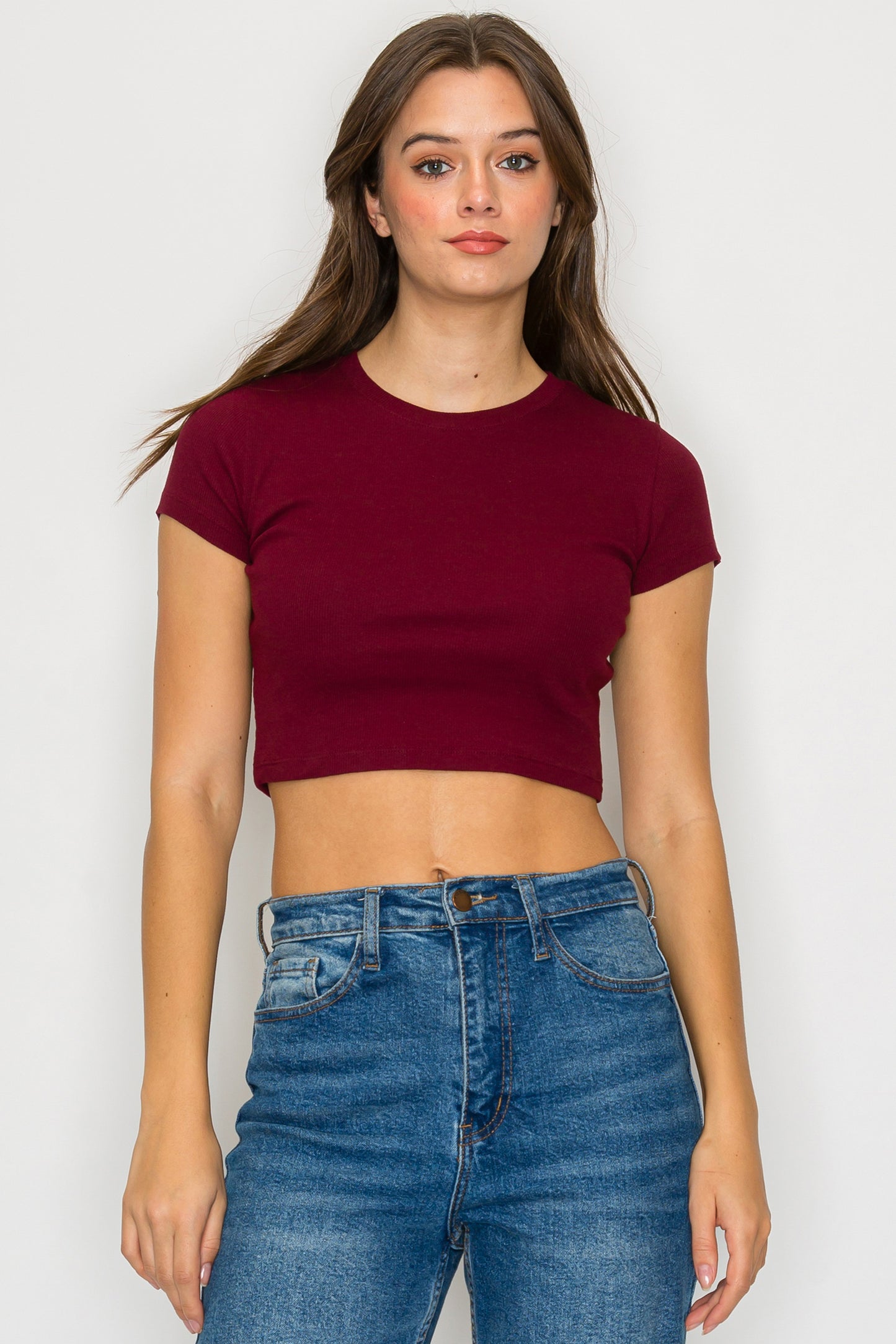 Cropped Short Sleeve T Shirt