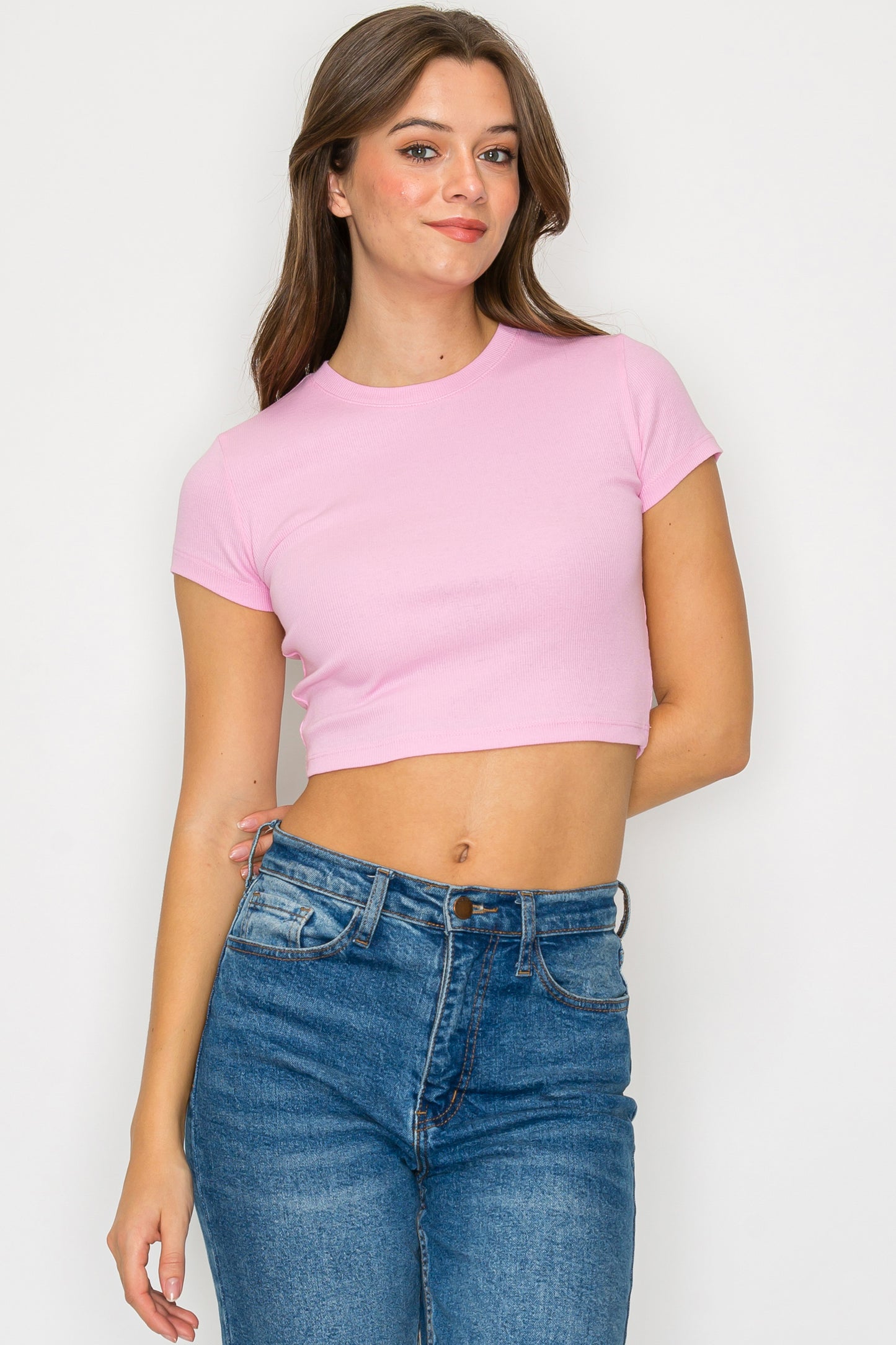 Cropped Short Sleeve T Shirt