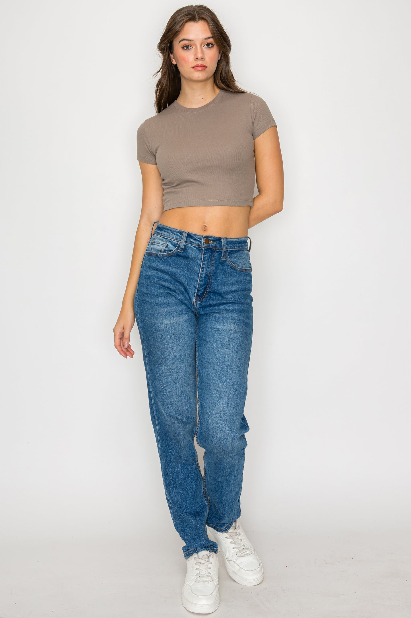 Cropped Short Sleeve T Shirt