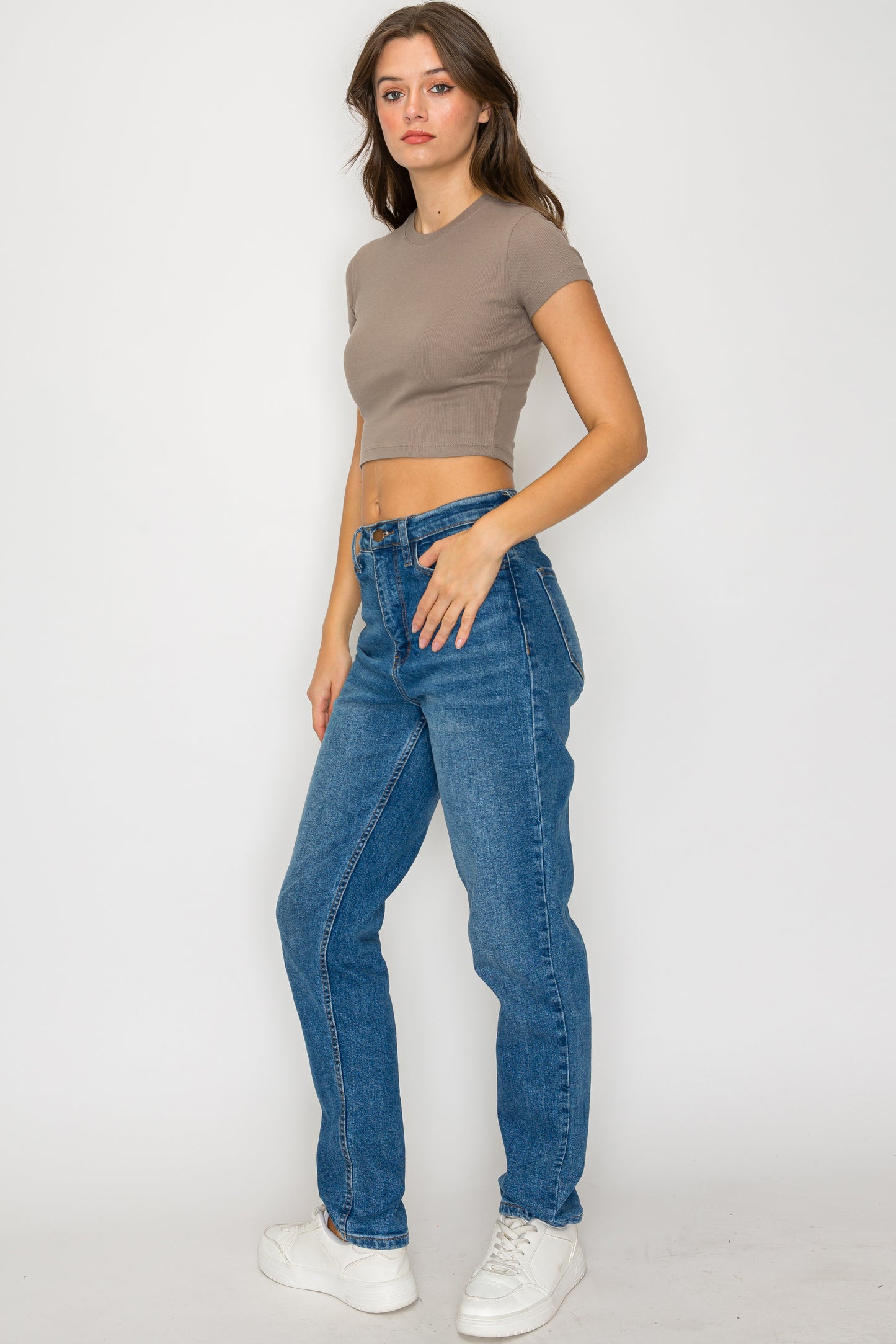Cropped Short Sleeve T Shirt