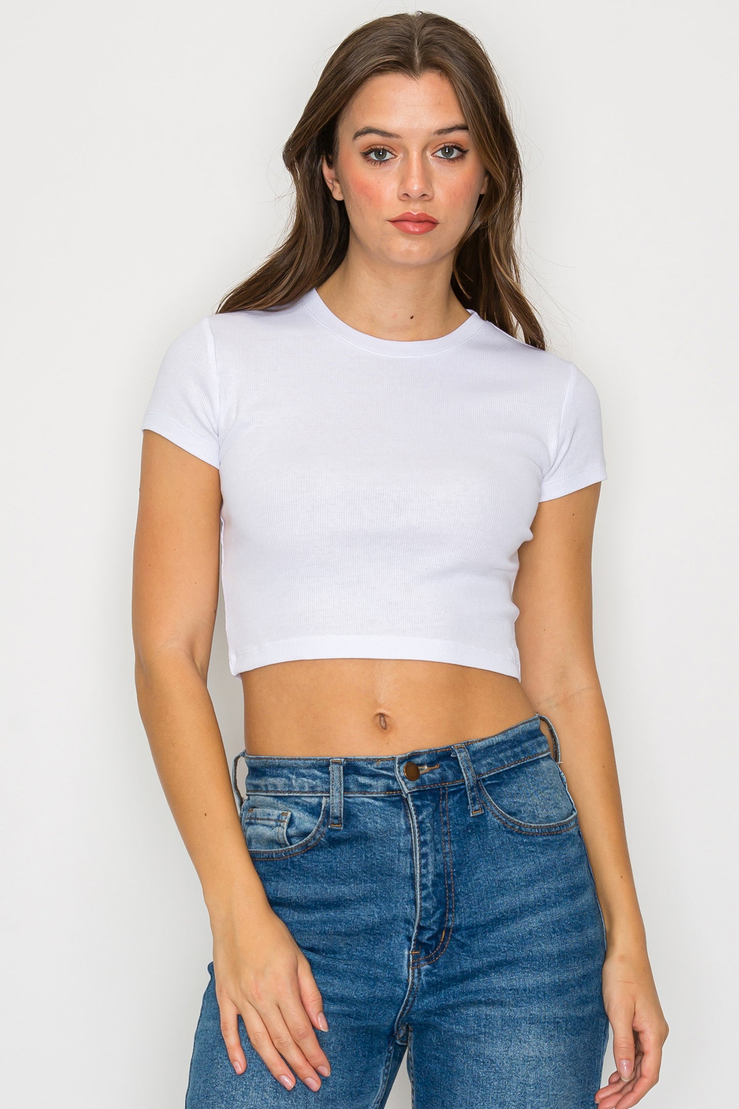 Cropped Short Sleeve T Shirt
