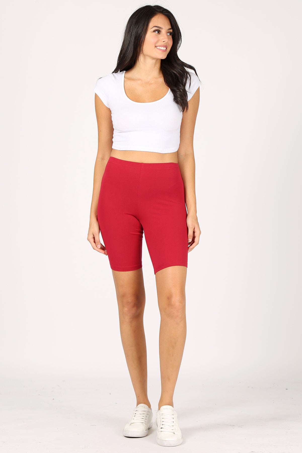 High Waist Long Biker Shorts