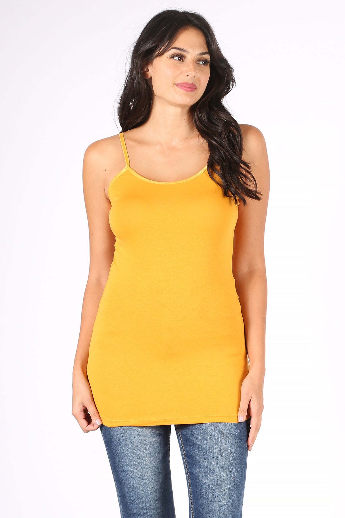 Long Spaghetti Strap Camisole Tank Top (Plus Size)