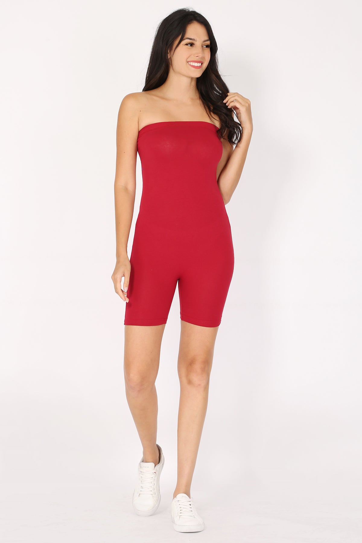 Strapless Spandex Tube Top Romper