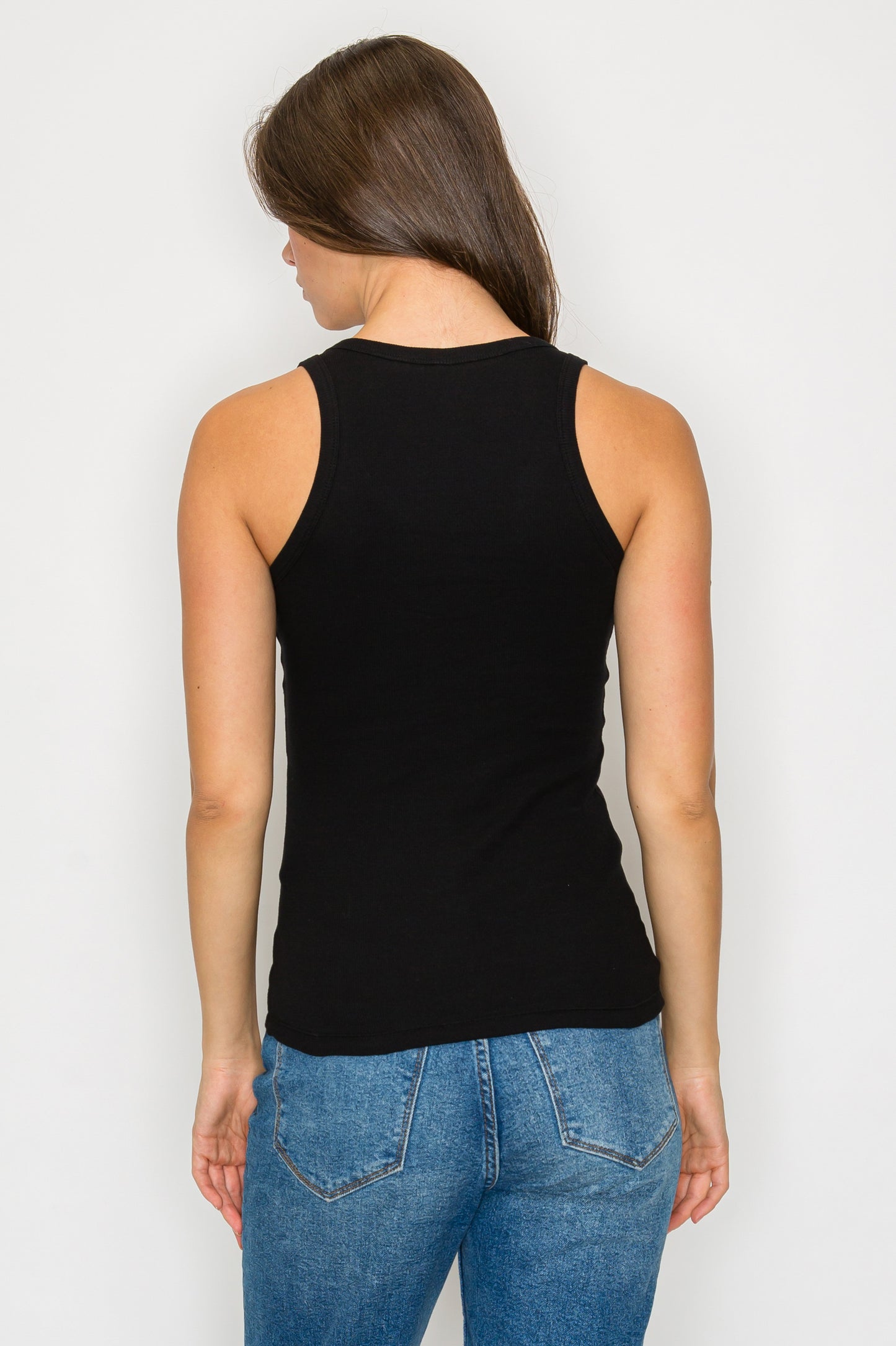Scoop Neck Ribbed Tank Top