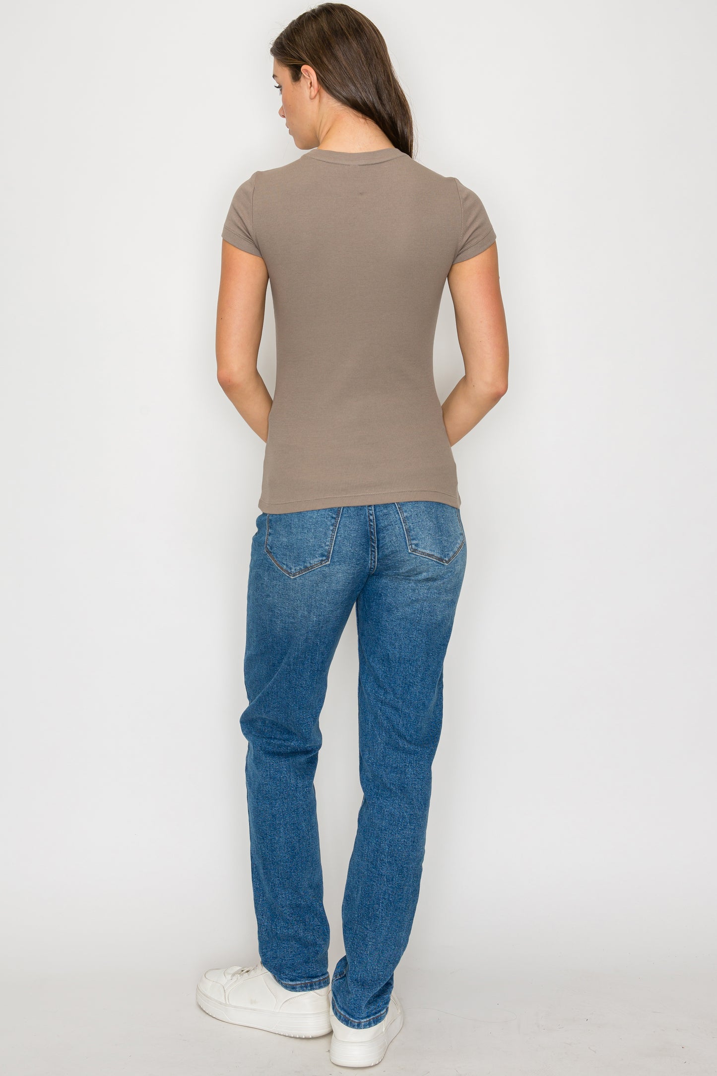 Short Sleeve Mini Ribbed Tee