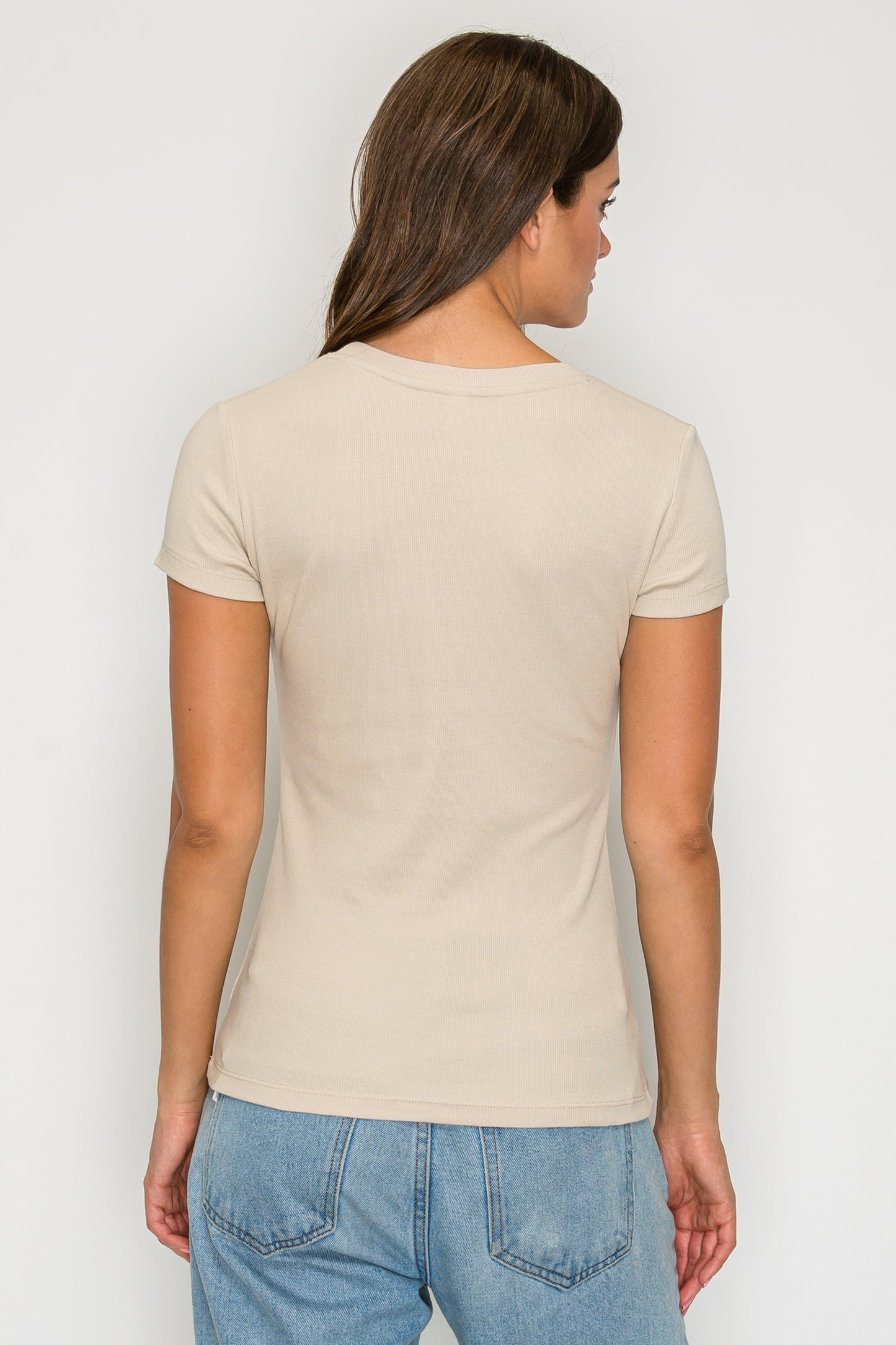 Short Sleeve Mini Ribbed Tee