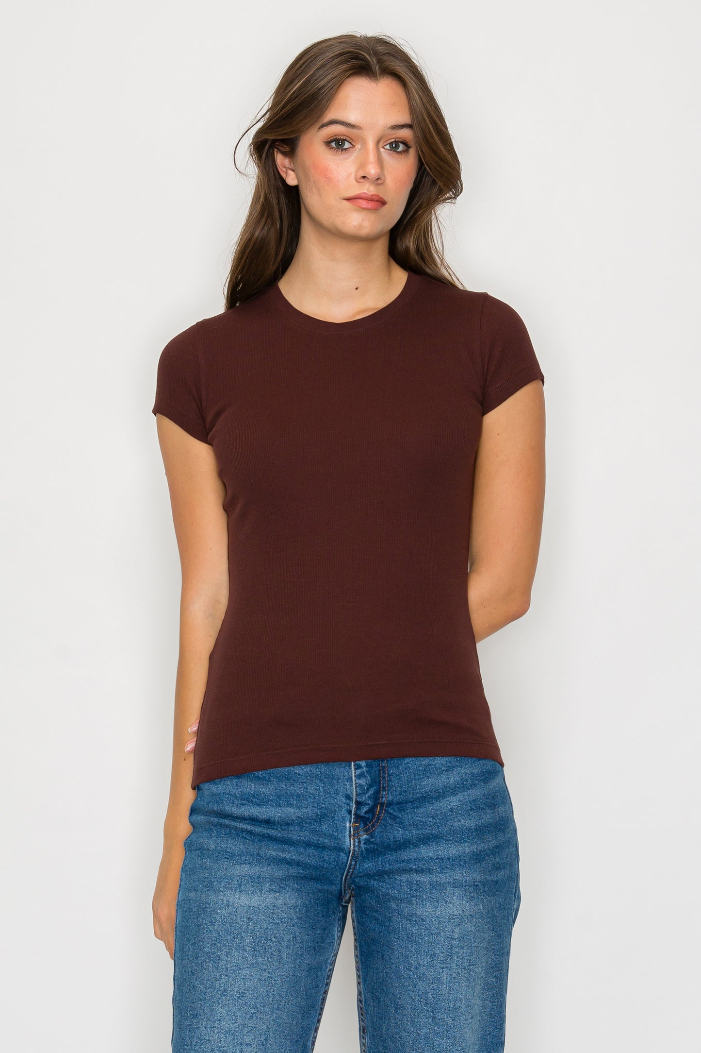 Short Sleeve Mini Ribbed Tee
