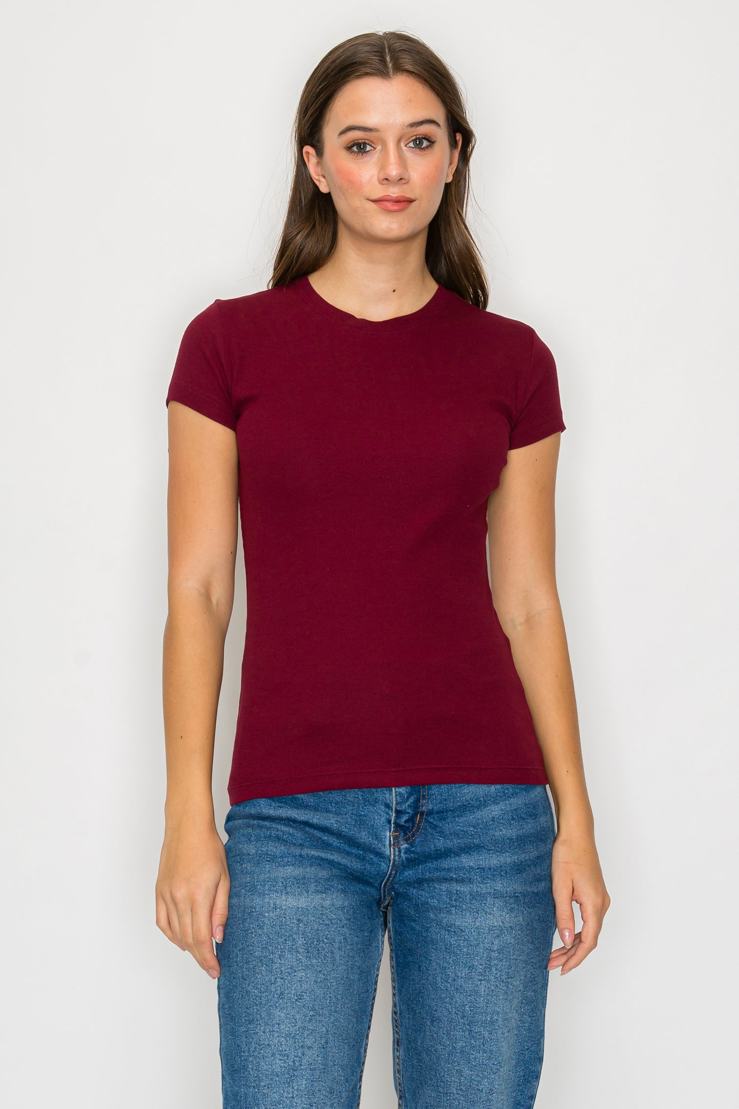 Short Sleeve Mini Ribbed Tee