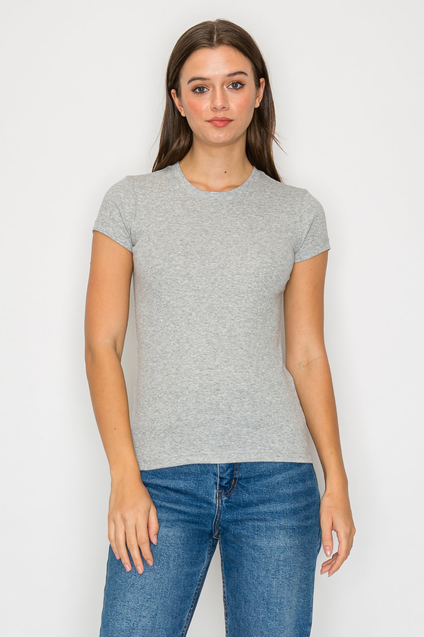 Short Sleeve Mini Ribbed Tee
