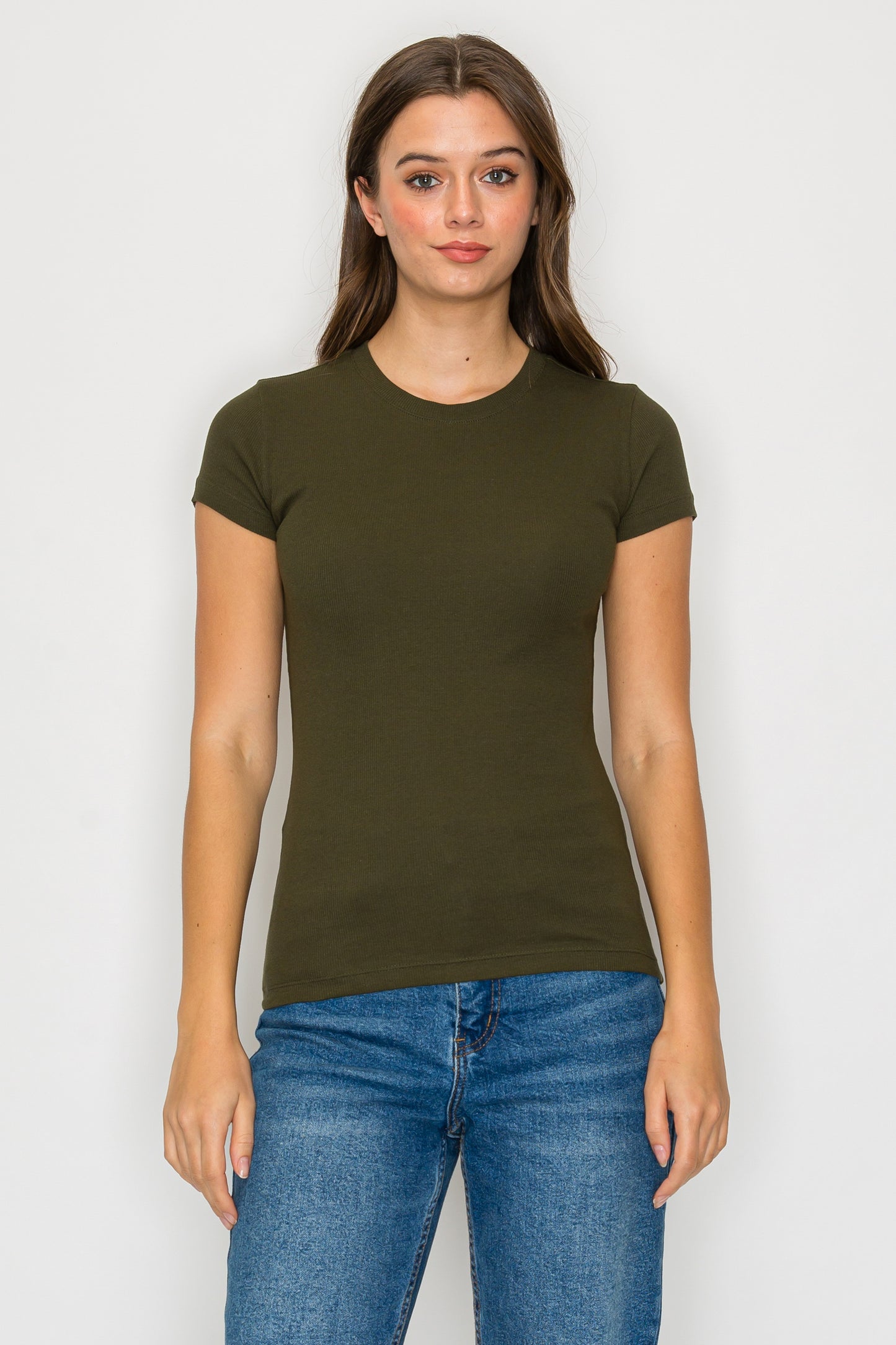 Short Sleeve Mini Ribbed Tee