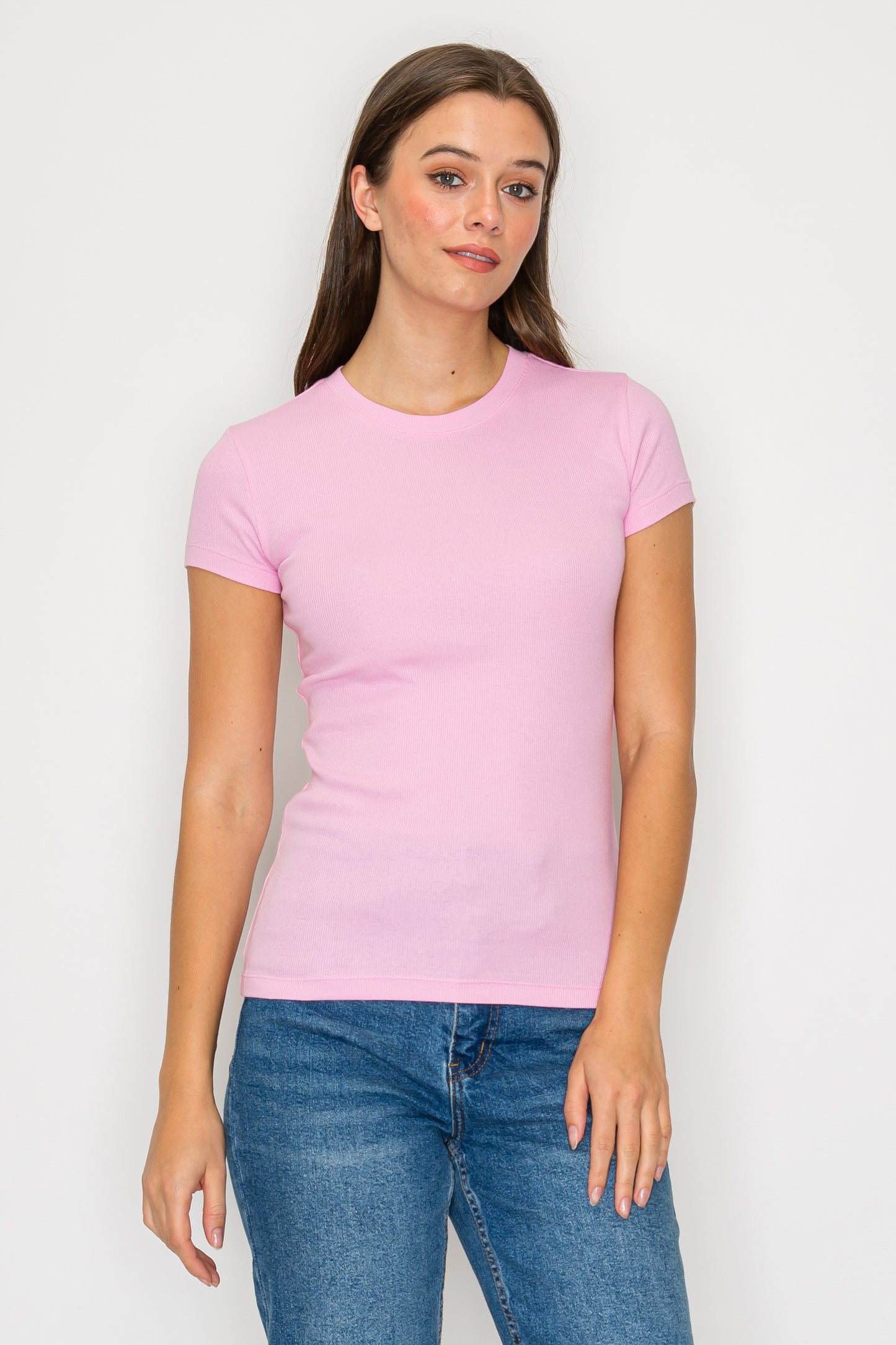 Short Sleeve Mini Ribbed Tee