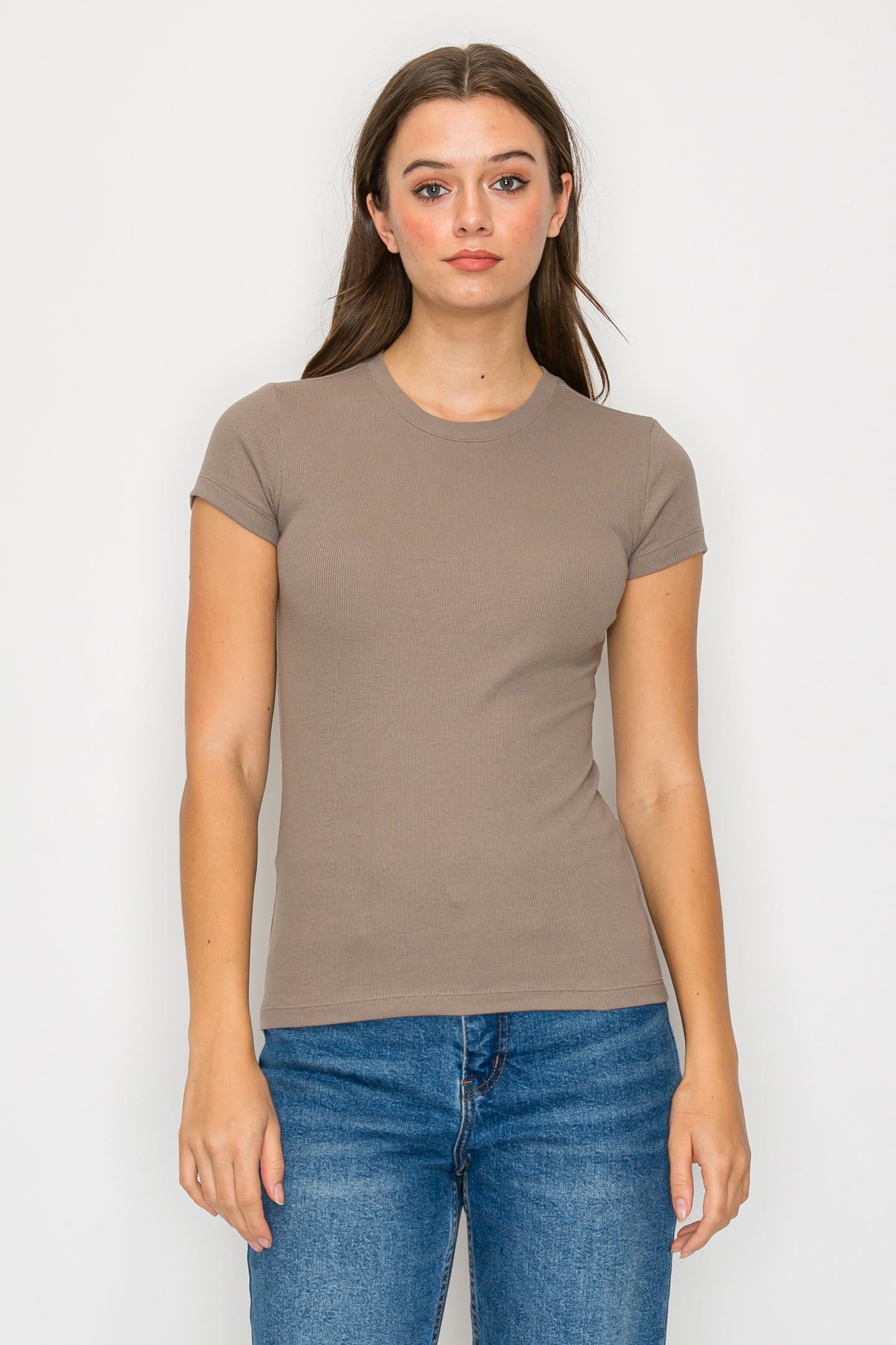 Short Sleeve Mini Ribbed Tee