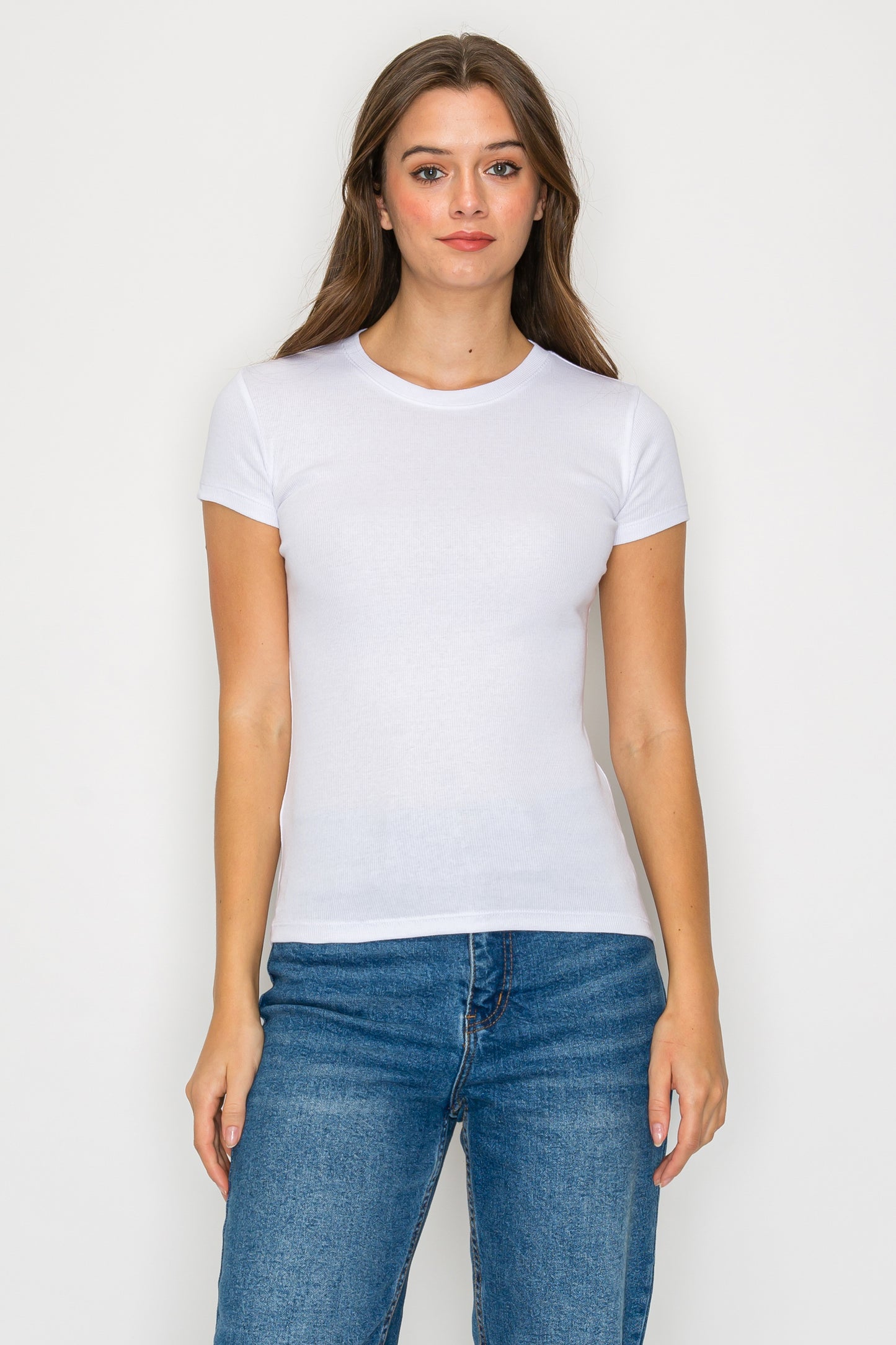 Short Sleeve Mini Ribbed Tee