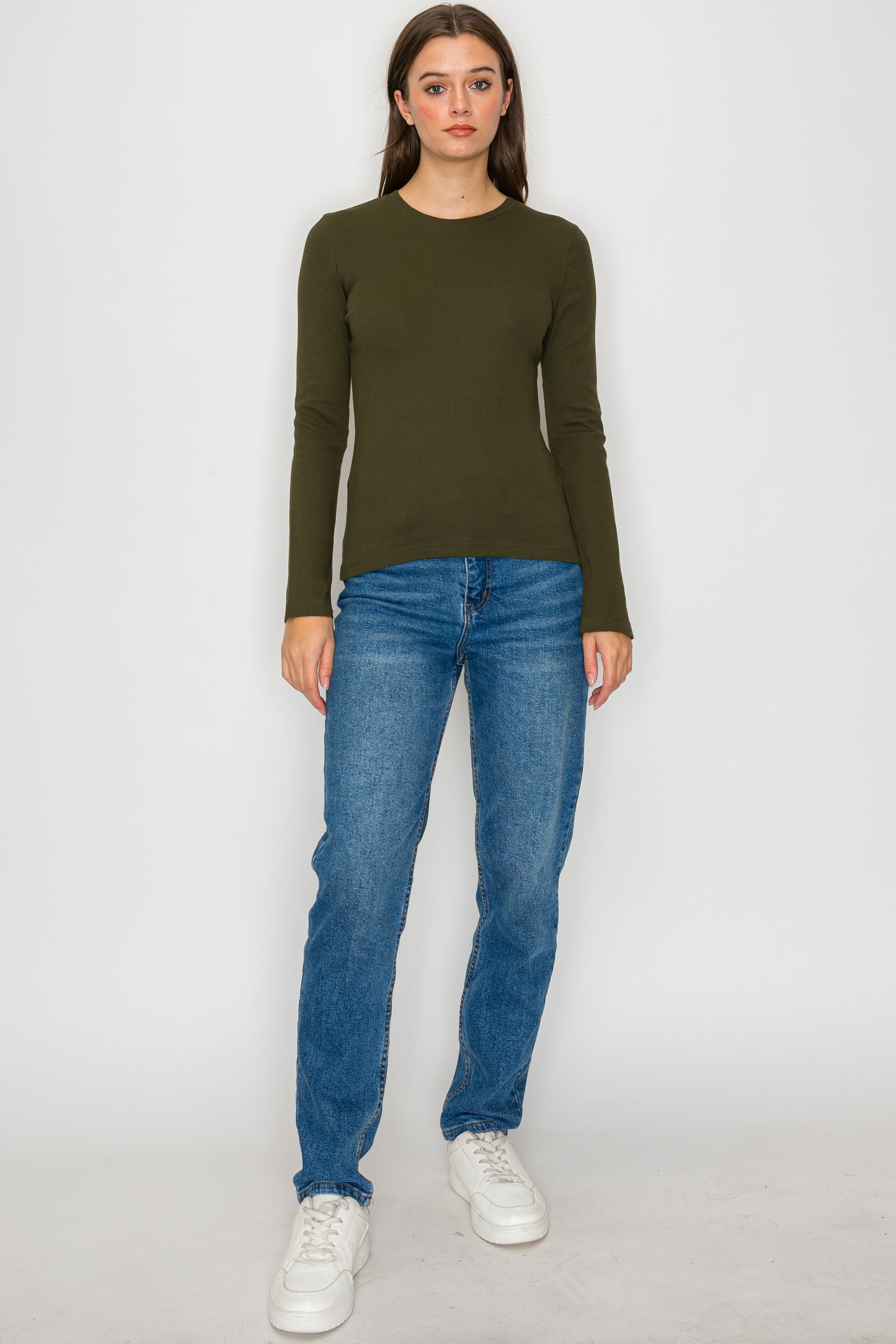 Long Sleeve Mini Ribbed Tee