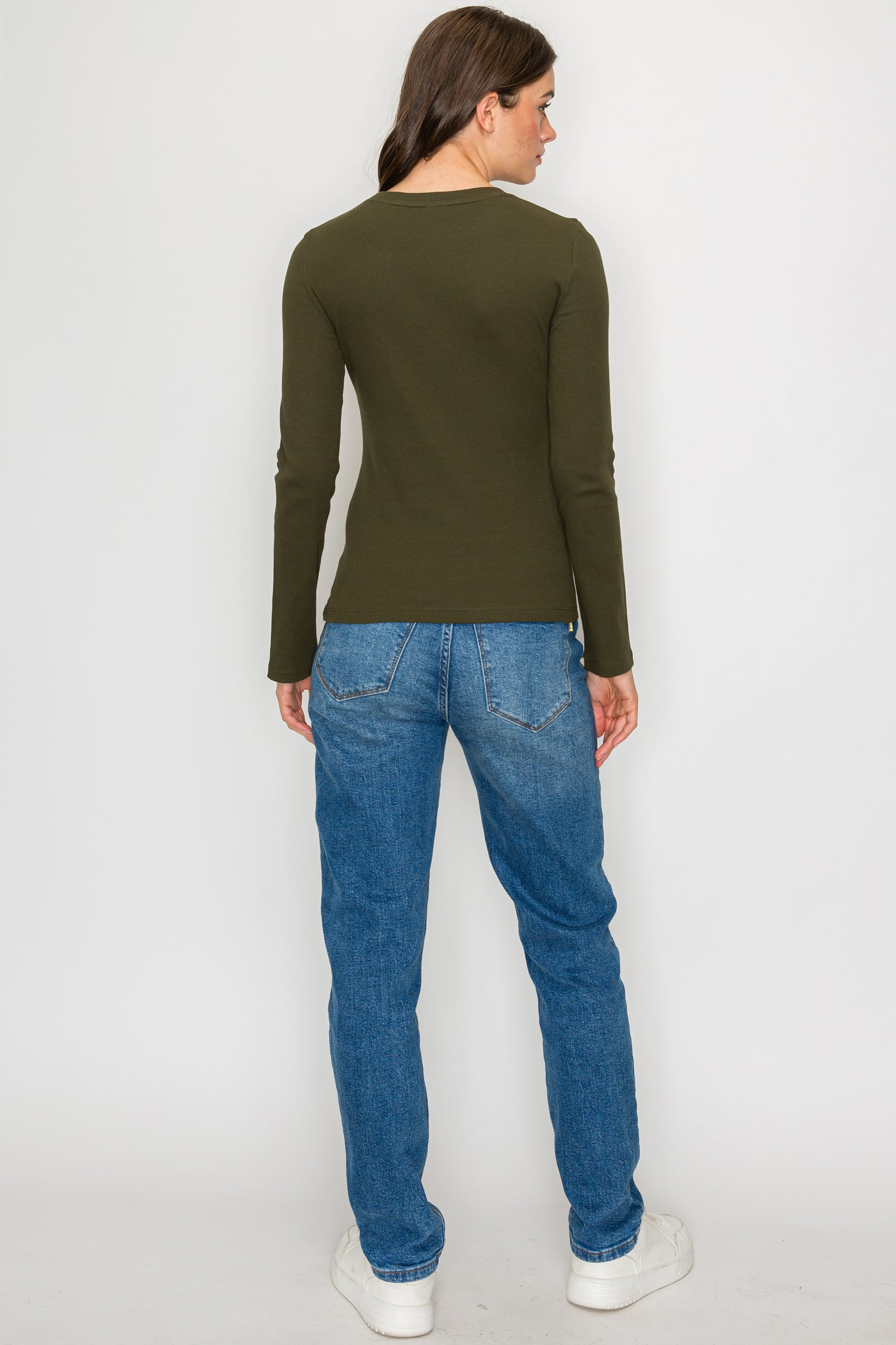 Long Sleeve Mini Ribbed Tee