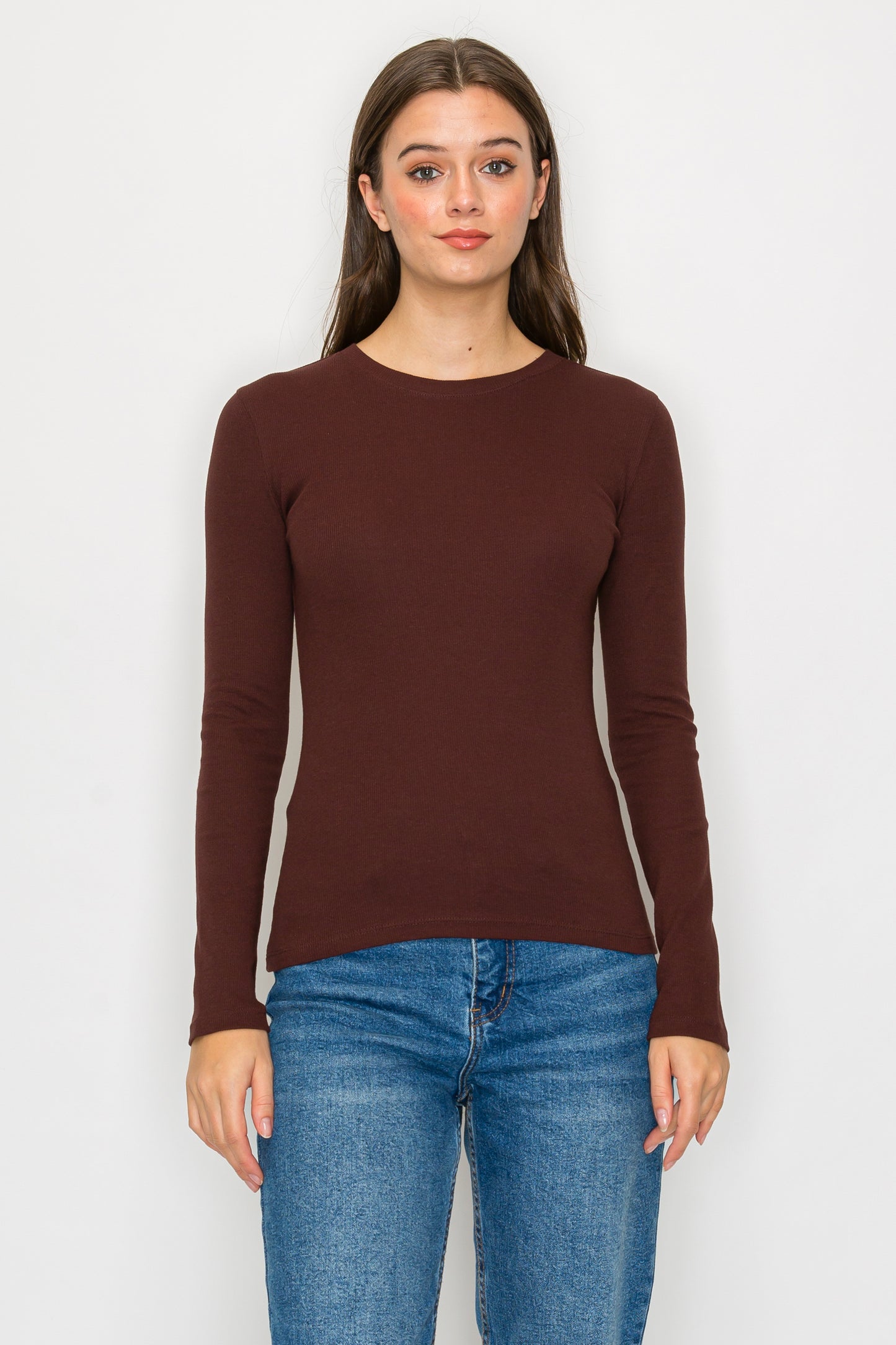 Long Sleeve Mini Ribbed Tee