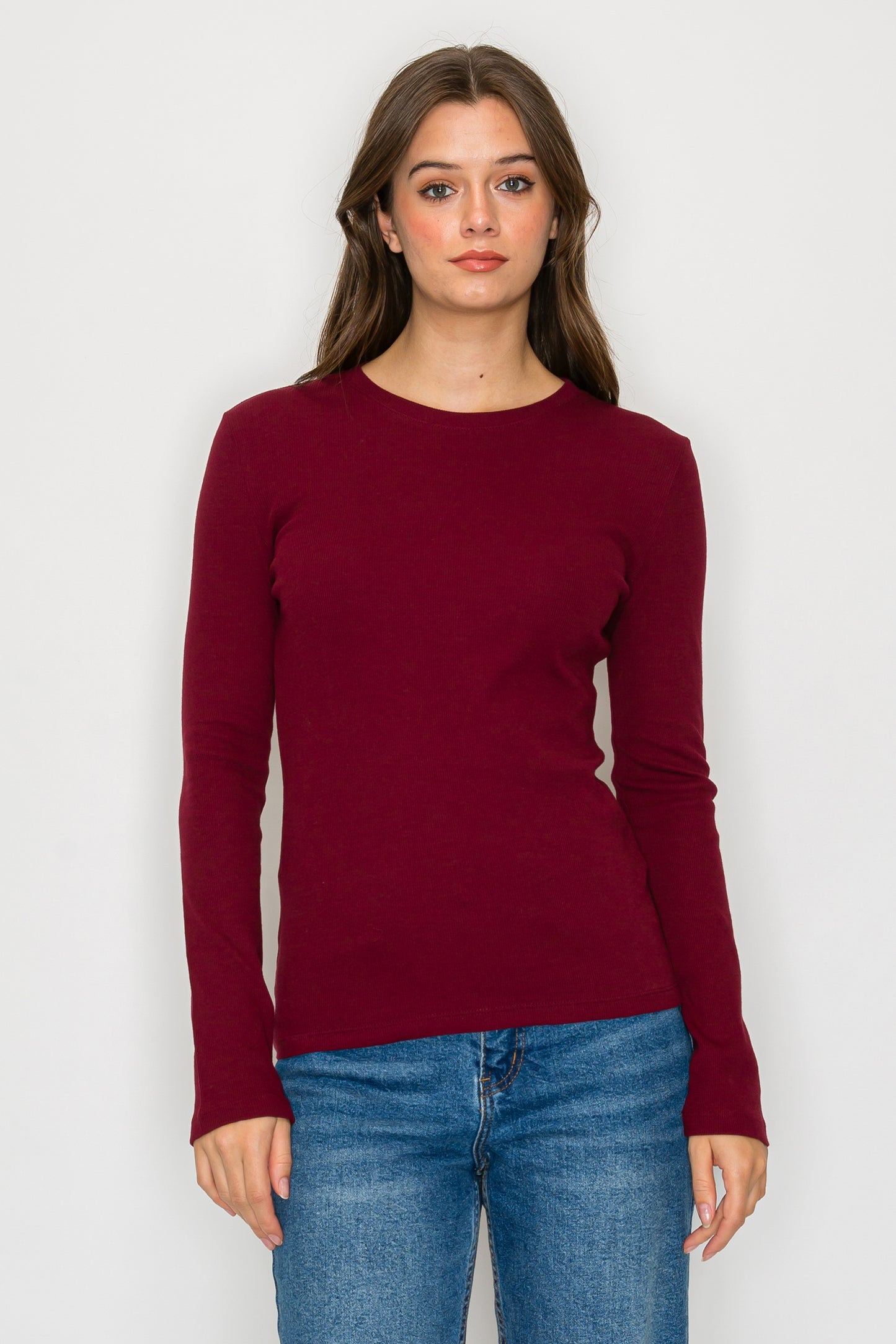 Long Sleeve Mini Ribbed Tee