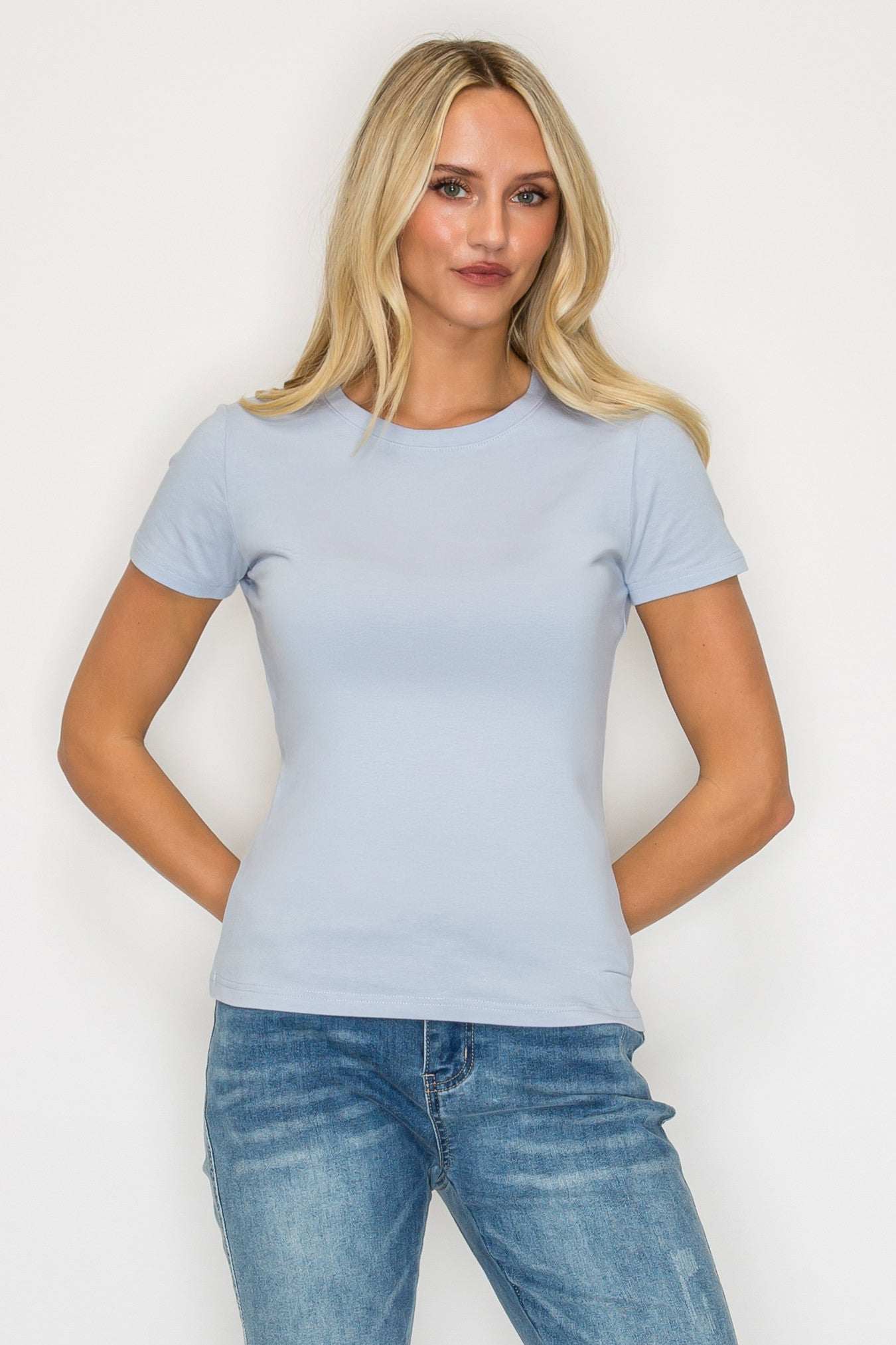 Short Sleeve Round Neck T-Shirt (Plus Size)