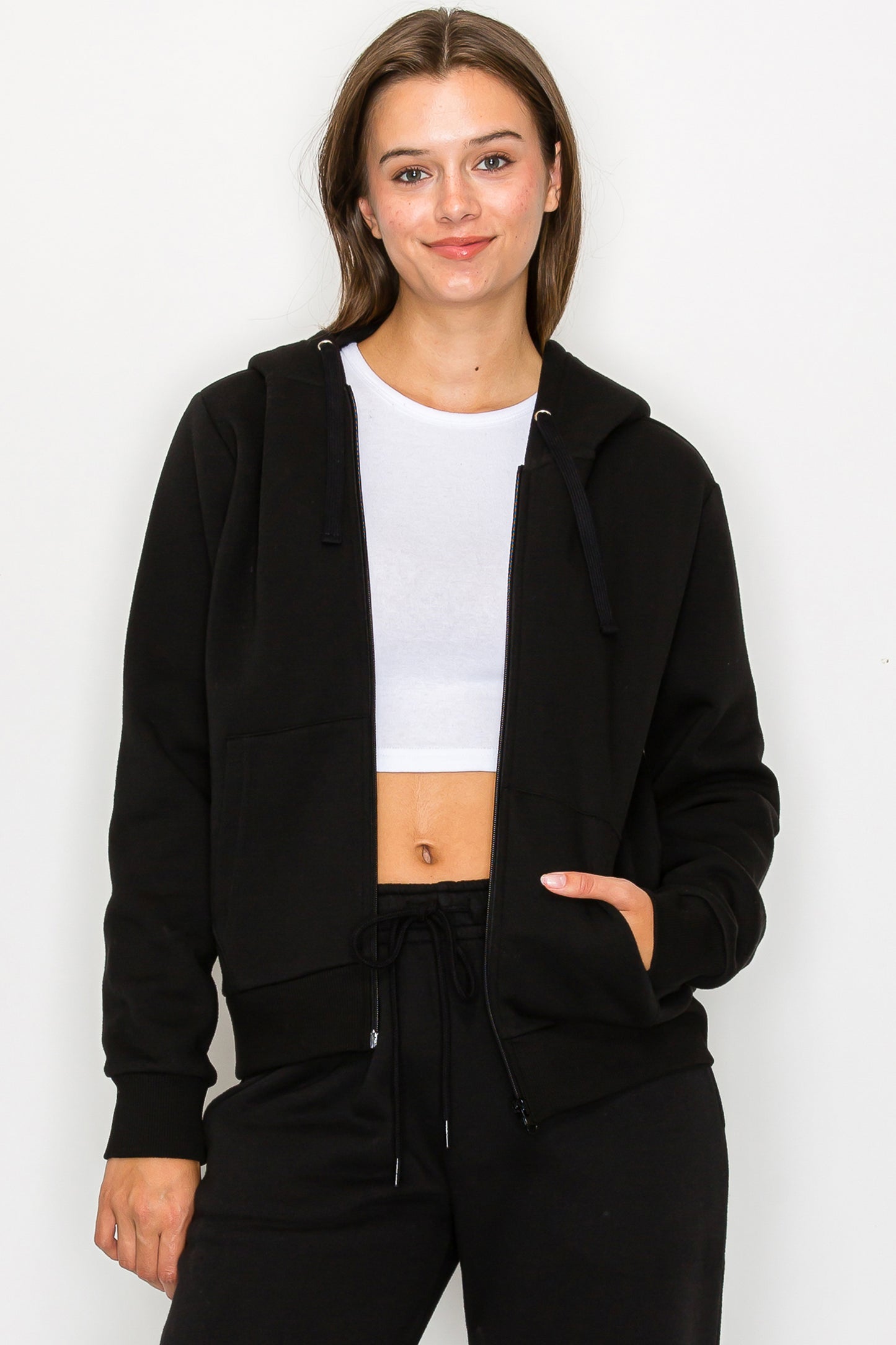Fleece Zipper Jacket Hoodie