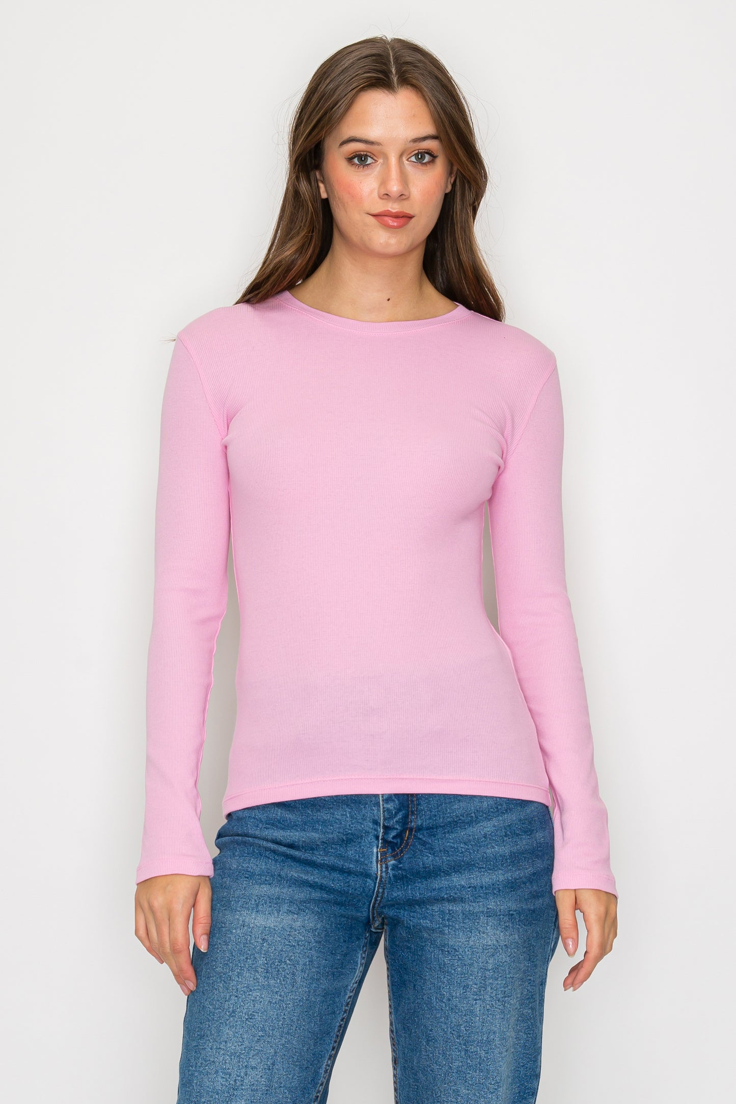 Long Sleeve Mini Ribbed Tee