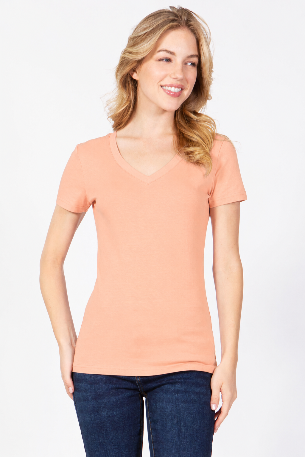 Short Sleeve V-Neck T-Shirt (Plus Size)