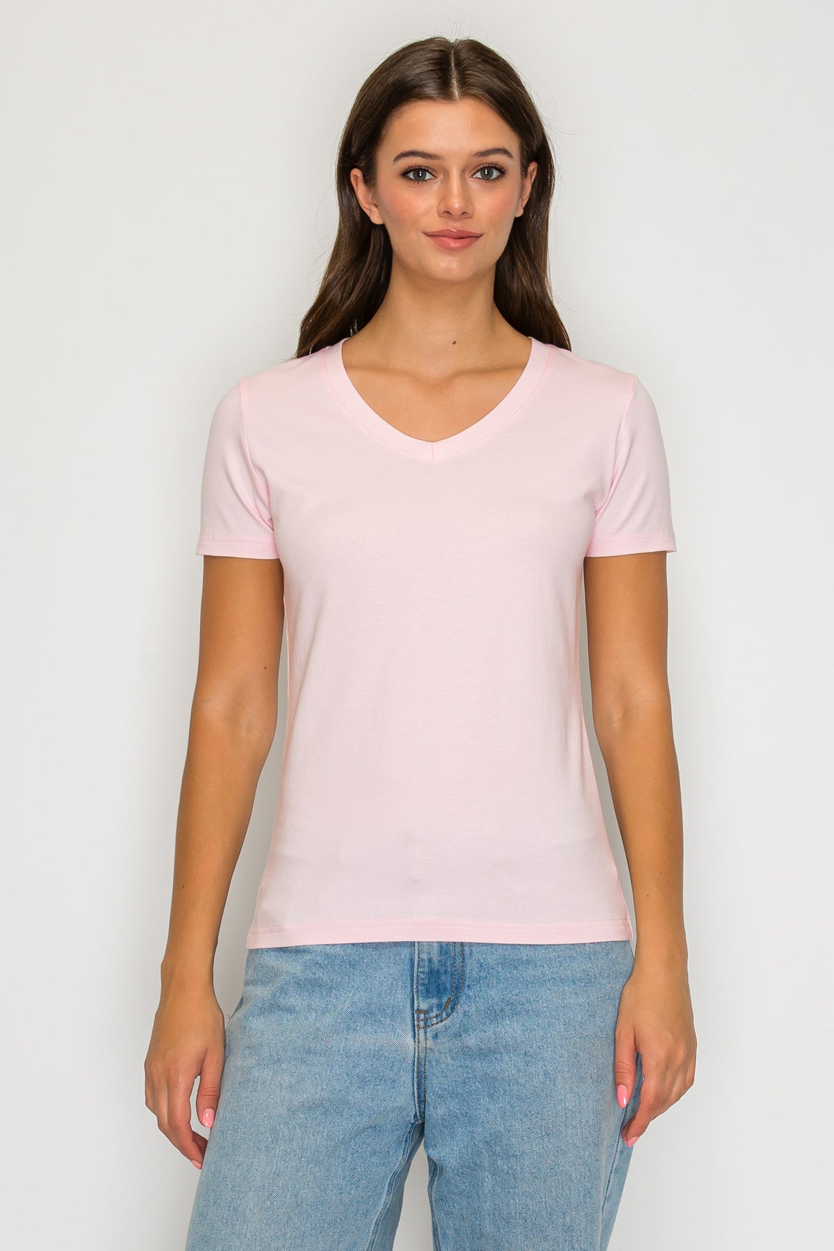 Short Sleeve V-Neck T-Shirt (Plus Size)