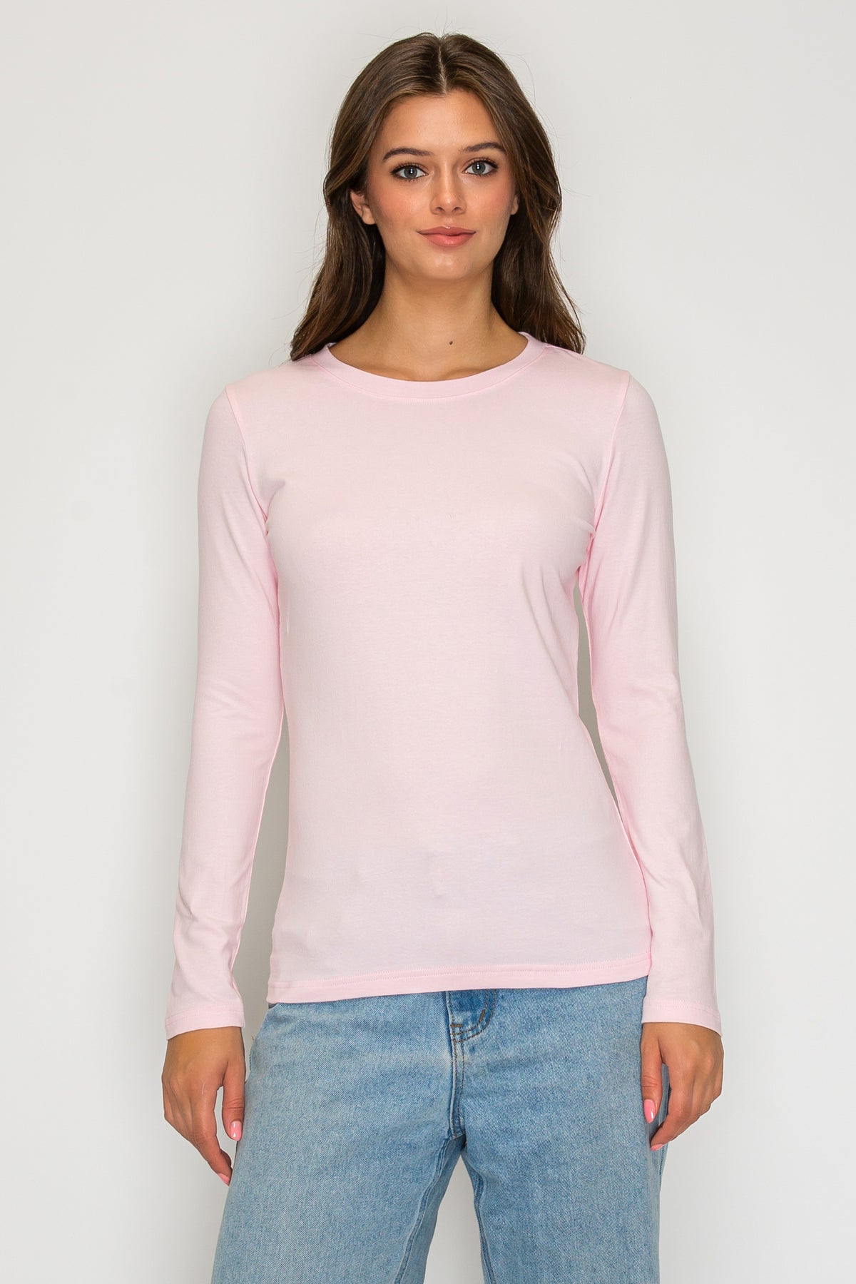 Basic Long Sleeve Round Neck Tee
