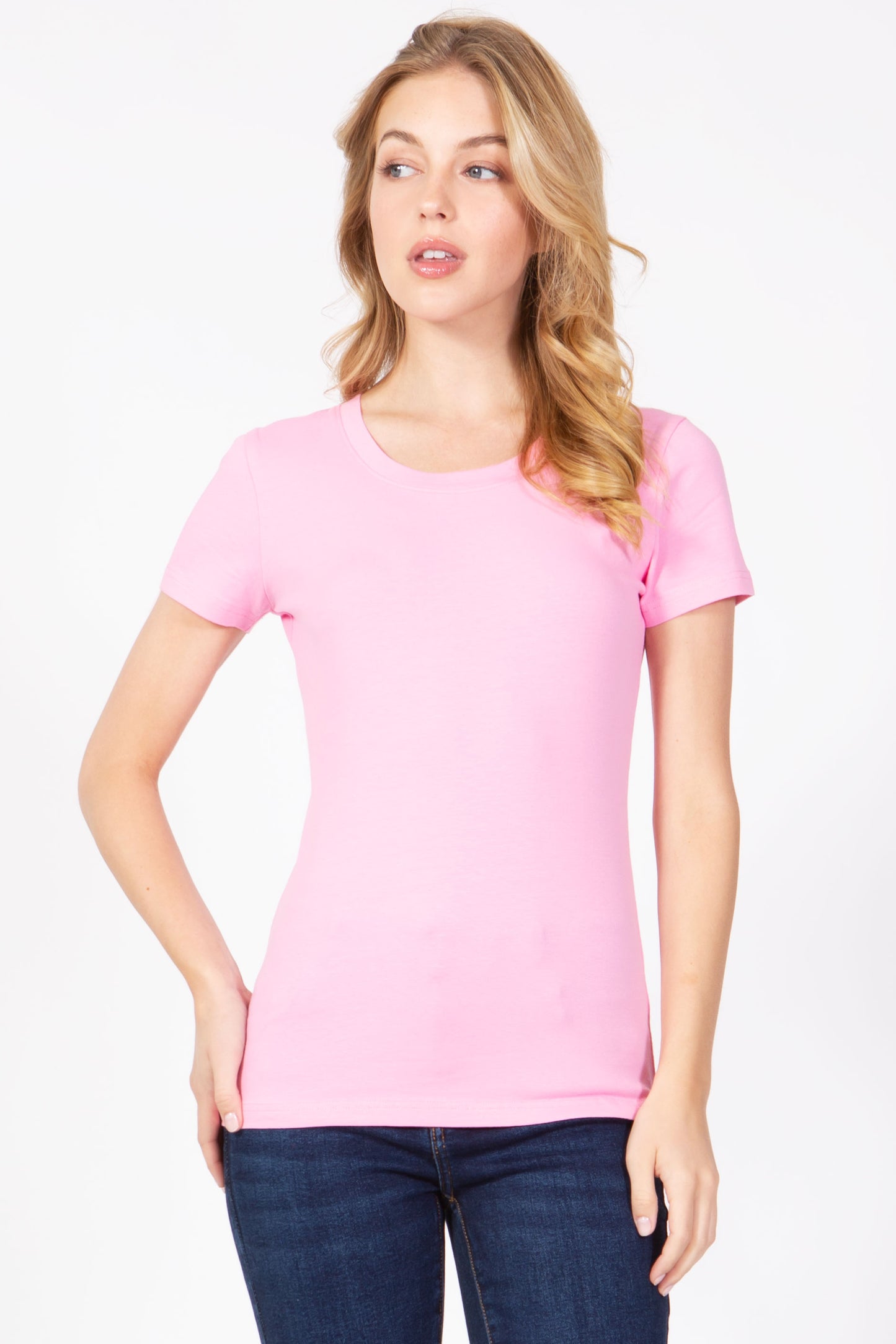 Short Sleeve Round Neck T-Shirt (Plus Size)